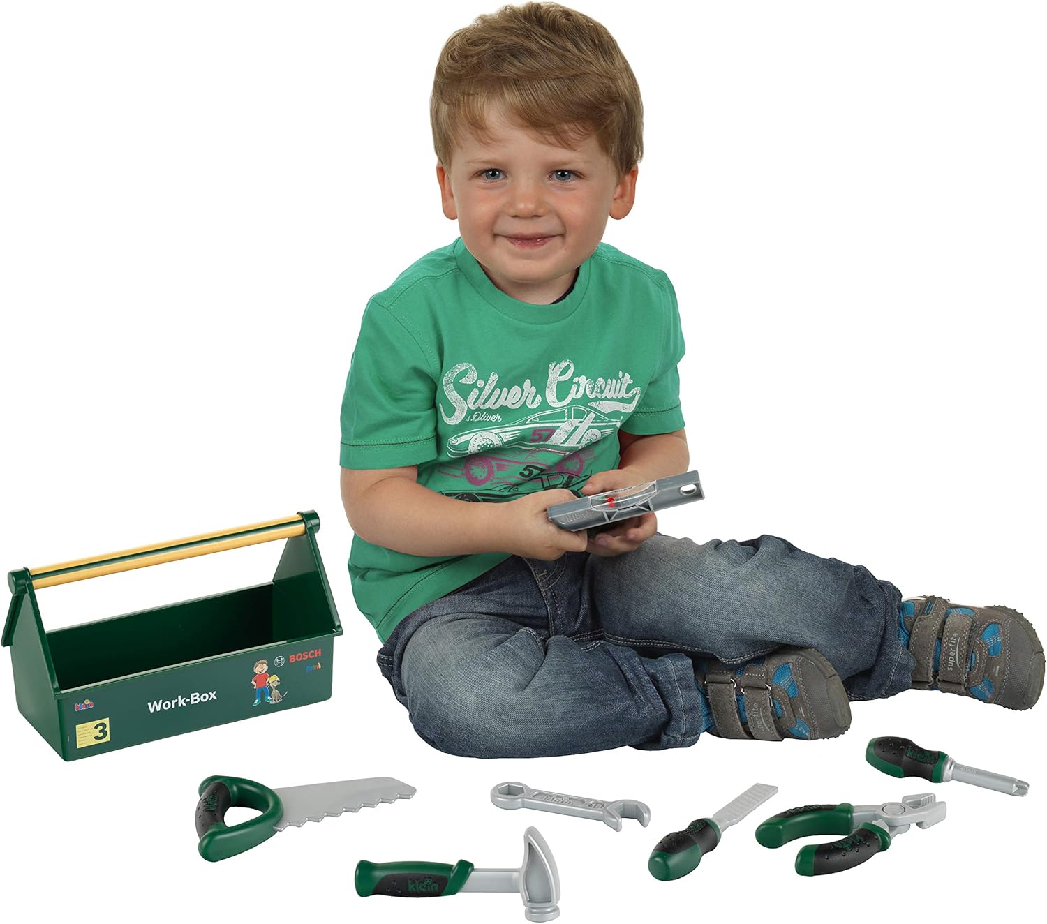 Theo Klein 8573 Bosch Tool Box Set - 7-Piece Play Tools for Kids 3 Years and Up 5
