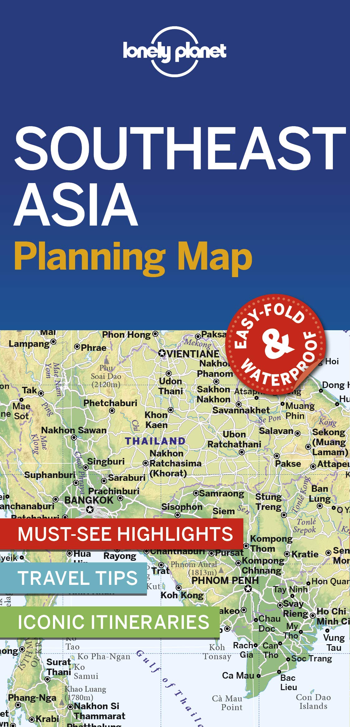 Lonely Planet Southeast Asia Planning Map - Full Colour, Folded Map, 2019 Edition