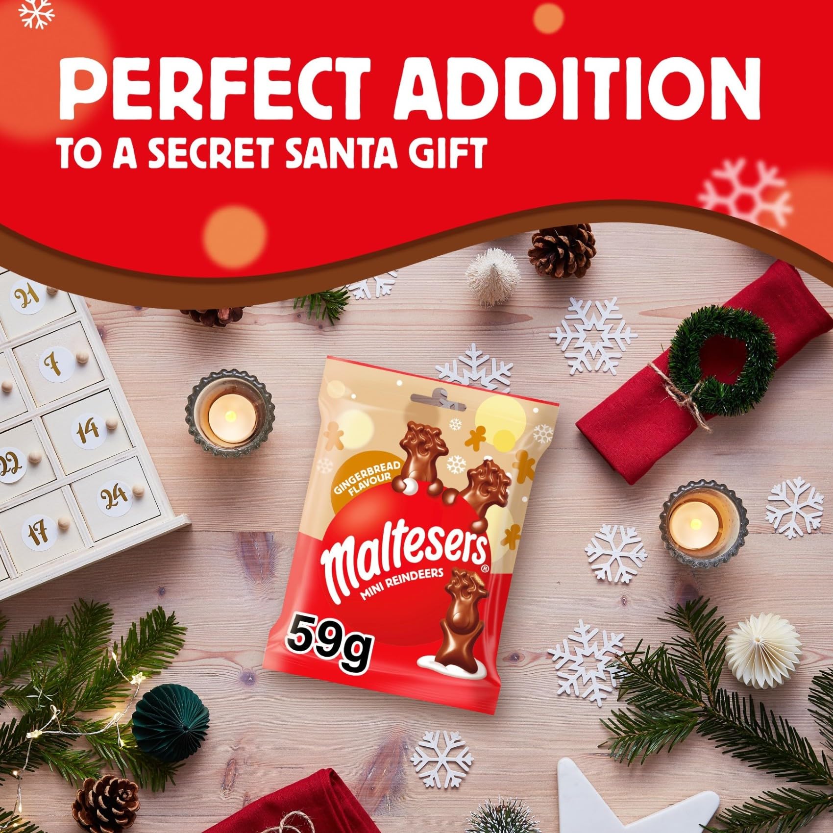 Maltesers Mini-Rentiere, Lebkuchengeschmack, Milchschokoladen-Leckereien, 59 g 8