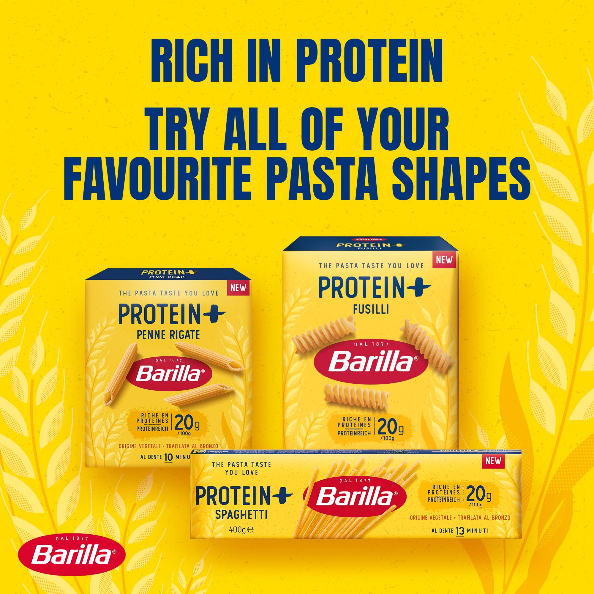 Barilla Penne Rigate Protein+ Pasta – High Protein Italian Pasta Made with Semolina & Pea Protein 3