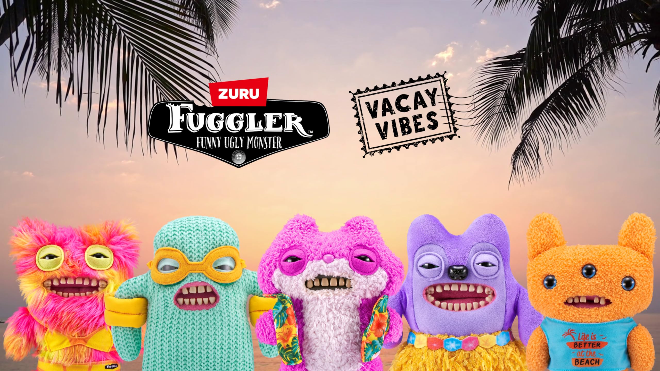 Fuggler Vacay Vibes - Funny Ugly Monster Plush Collectible Toy (Cod Father - Multi) 6