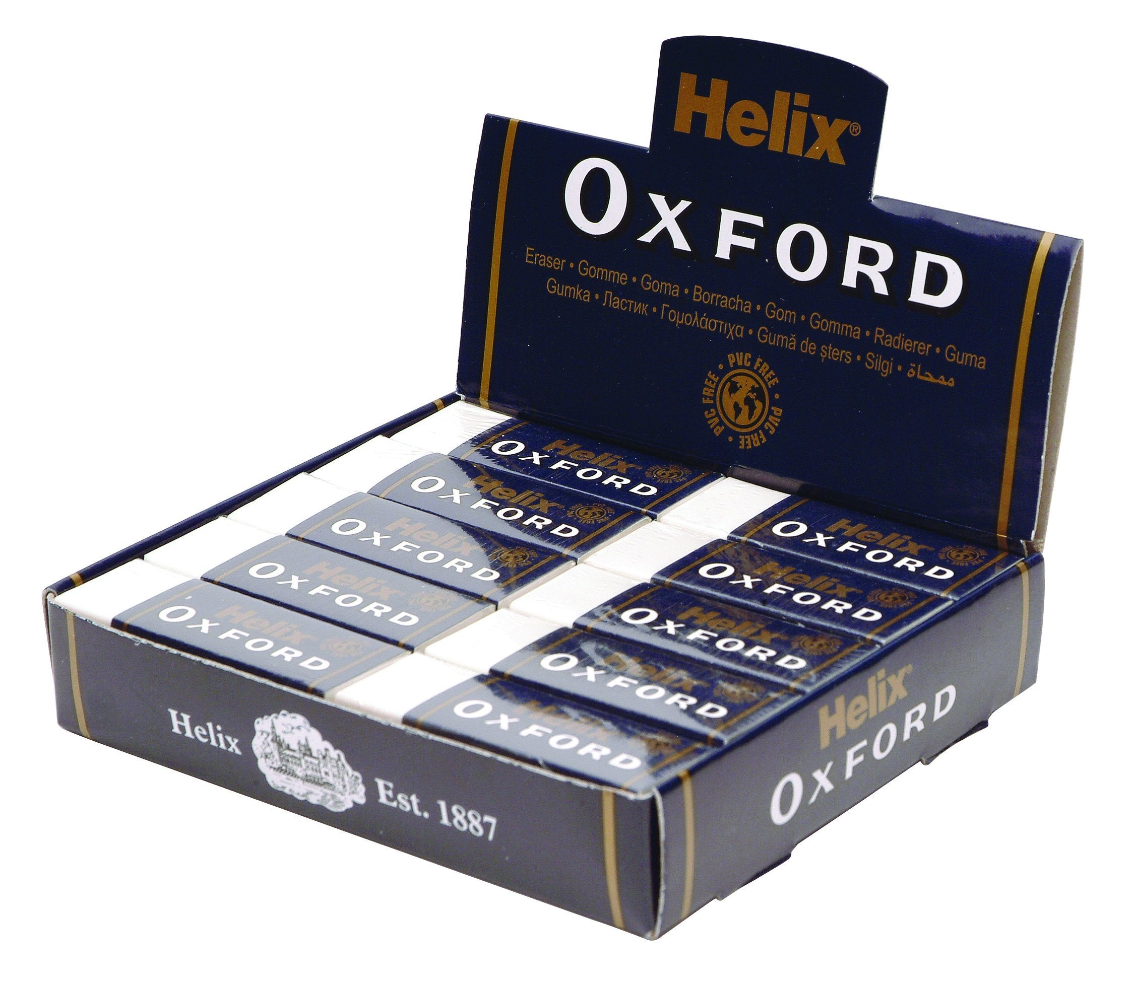 Helix Oxford Large Cube Erasers - Bulk Pack of 20 | PVC, Latex & Phthalate Free 1