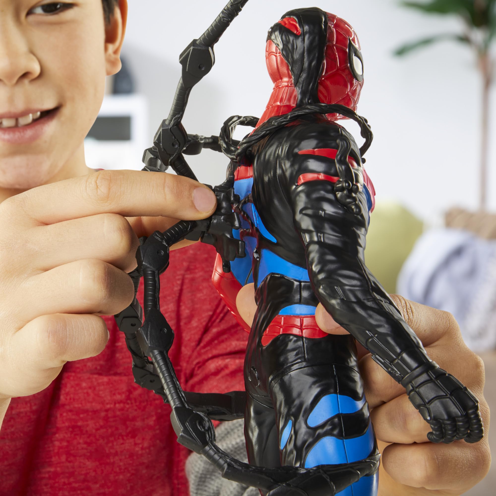 Marvel Spider-Man Liquid Shifter Action Figure - Venomized Transformation, 11-Inch Titan Hero Series Toy for Ages 4+ 6