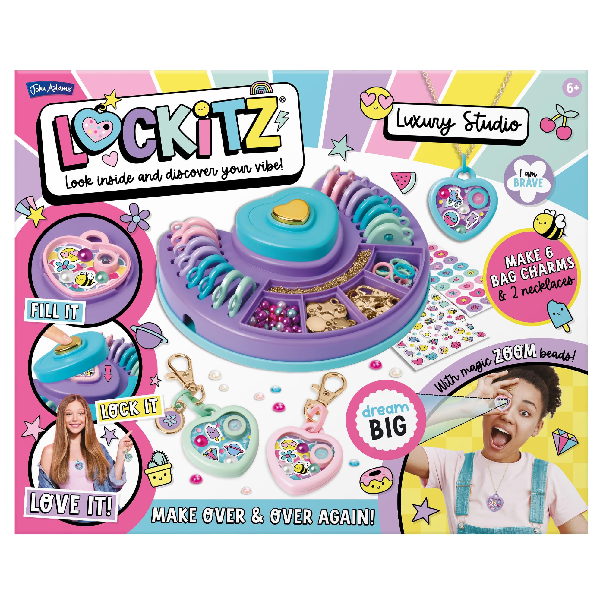 John Adams Lockitz Luxury Studio - Arts & Crafts Jewellery Making Kit for Kids Ages 6-12 4
