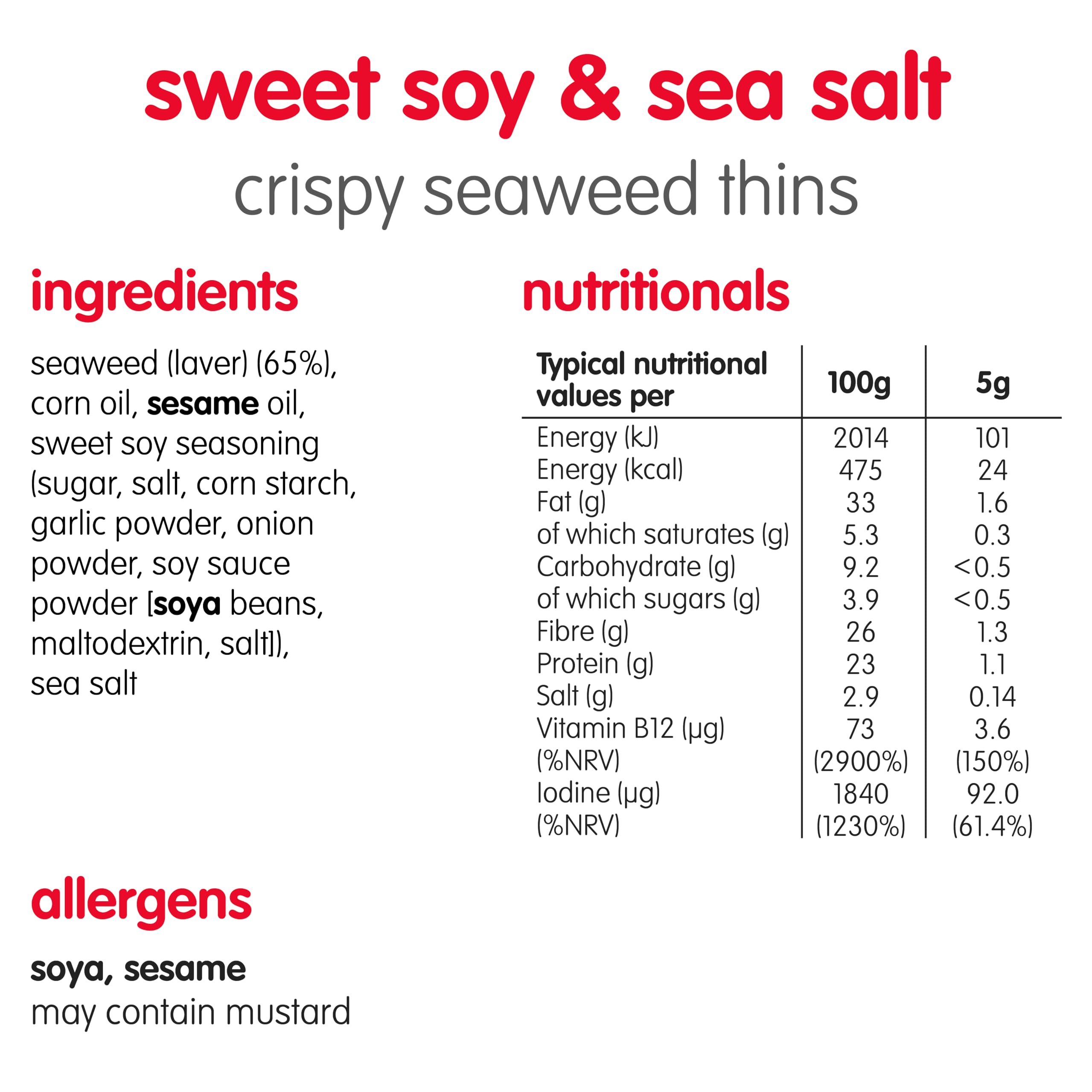 Itsu - Seaweed Thins Sweet Soy & Sea Salt 5g 20-Pack 3