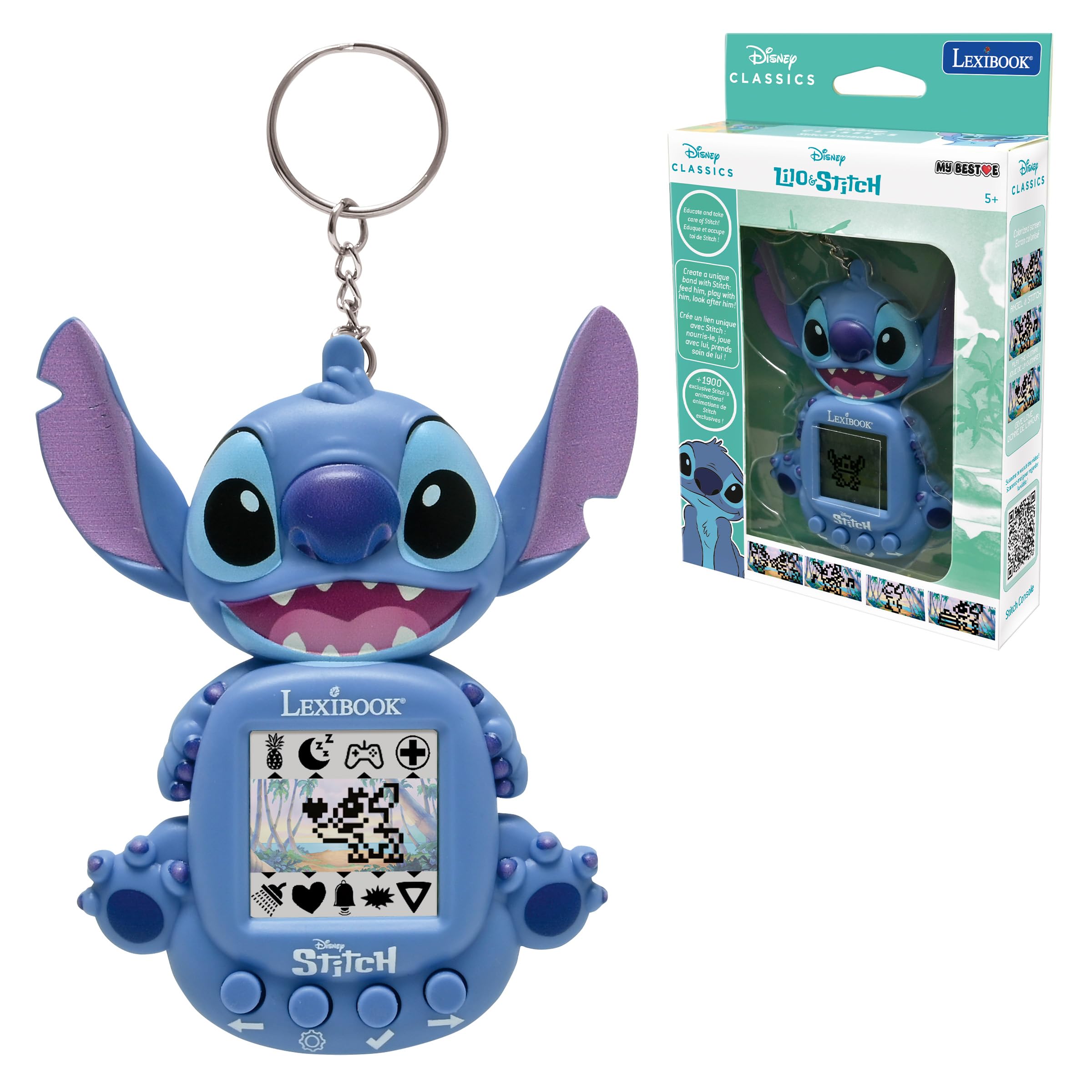 Lexibook Disney Stitch My Best-e Interactive Portable Game Console - Electronic Toy for Kids 5+
