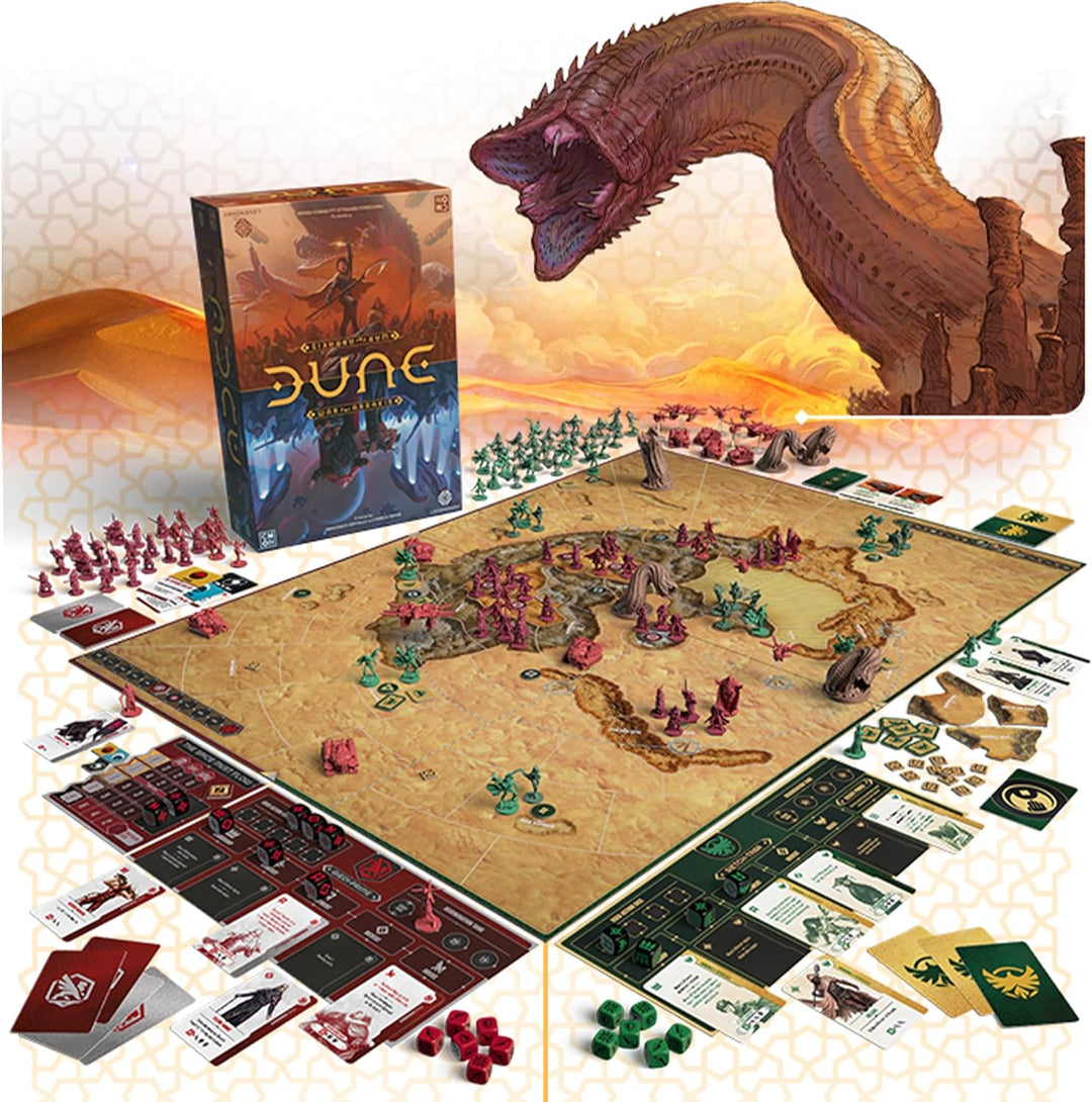 CMON Dune: War for Arrakis Board Game Core Box (DUN001) - Tabletop Miniatures Strategy Game with Asymmetric Gameplay and Detailed Plastic Figures