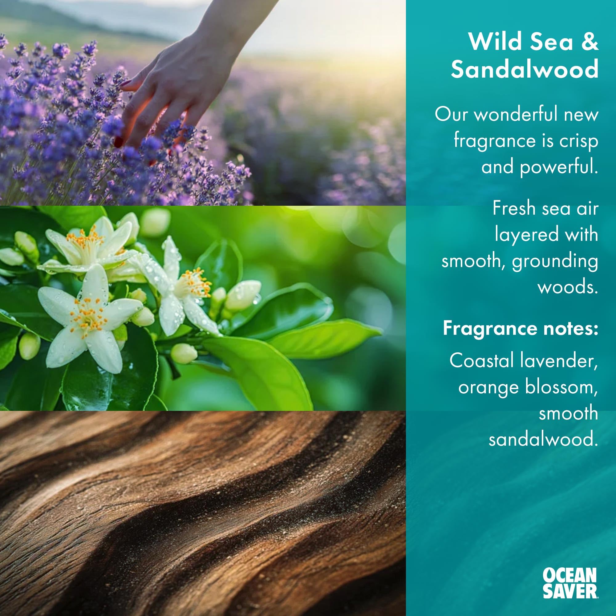 OceanSaver Eco Bio Laundry Detergent Capsules - 30 Washes | 3-in-1 Deep Clean | Wild Sea & Sandalwood 6