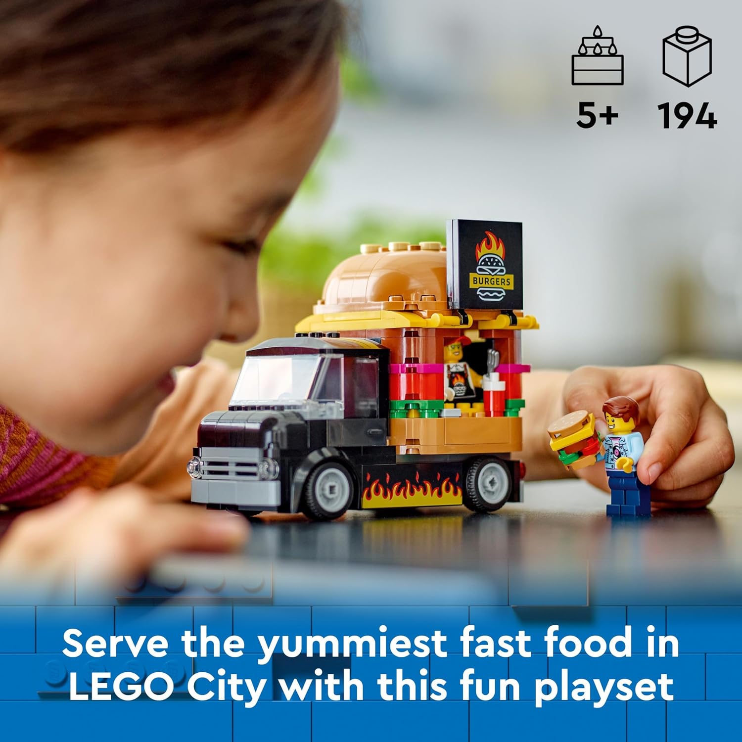 LEGO City Burger Van Toy - Food Truck Playset for 5+ Year Olds 5