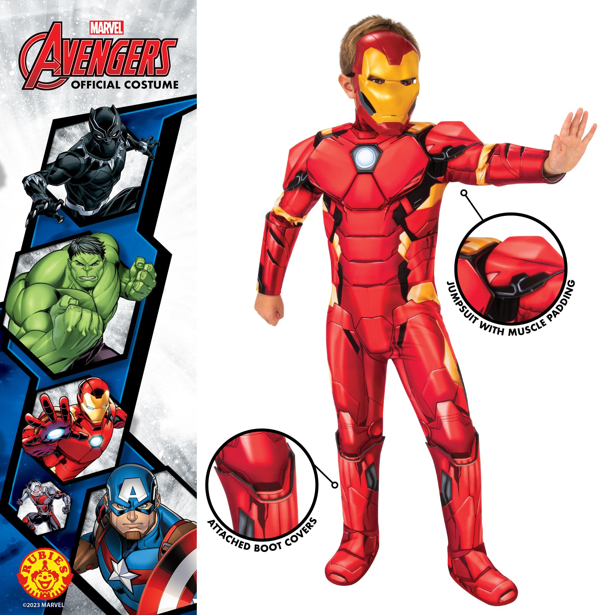 Rubies Iron Man Deluxe Kids Fancy Dress - Boys Age 3-4 Years | Multicolour 3