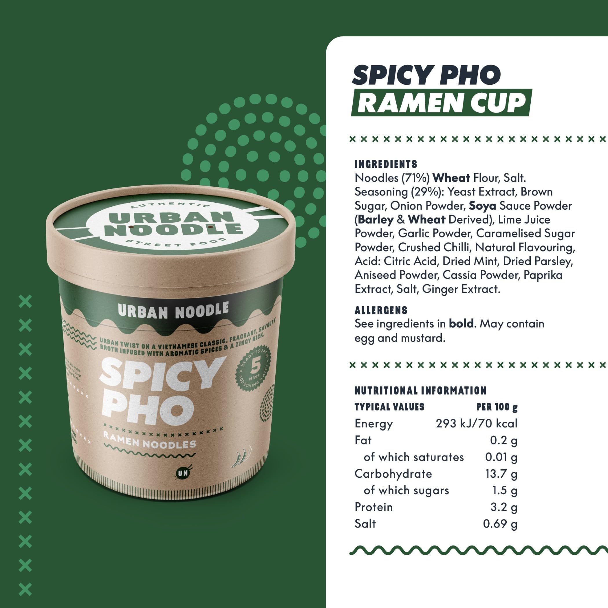 Urban Noodle - Tom Yum, Spicy Pho & Yaki Umami Ramen Noodles Variety Pack, Vegan Friendly 13