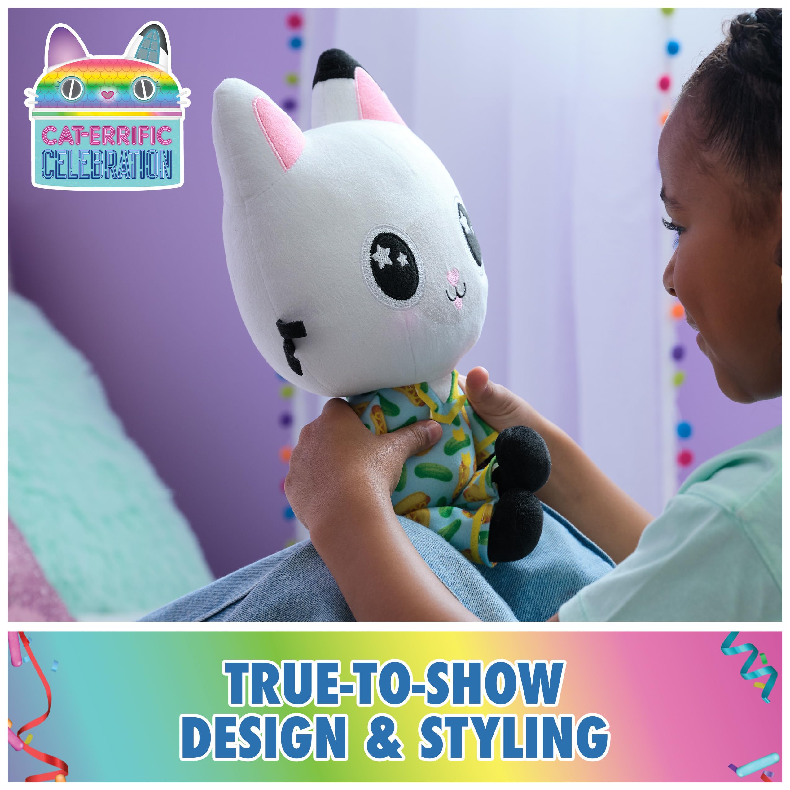 Gabby’s Dollhouse Sleepy Time Pandy Paws - 33 cm Light-Up Plush Toy