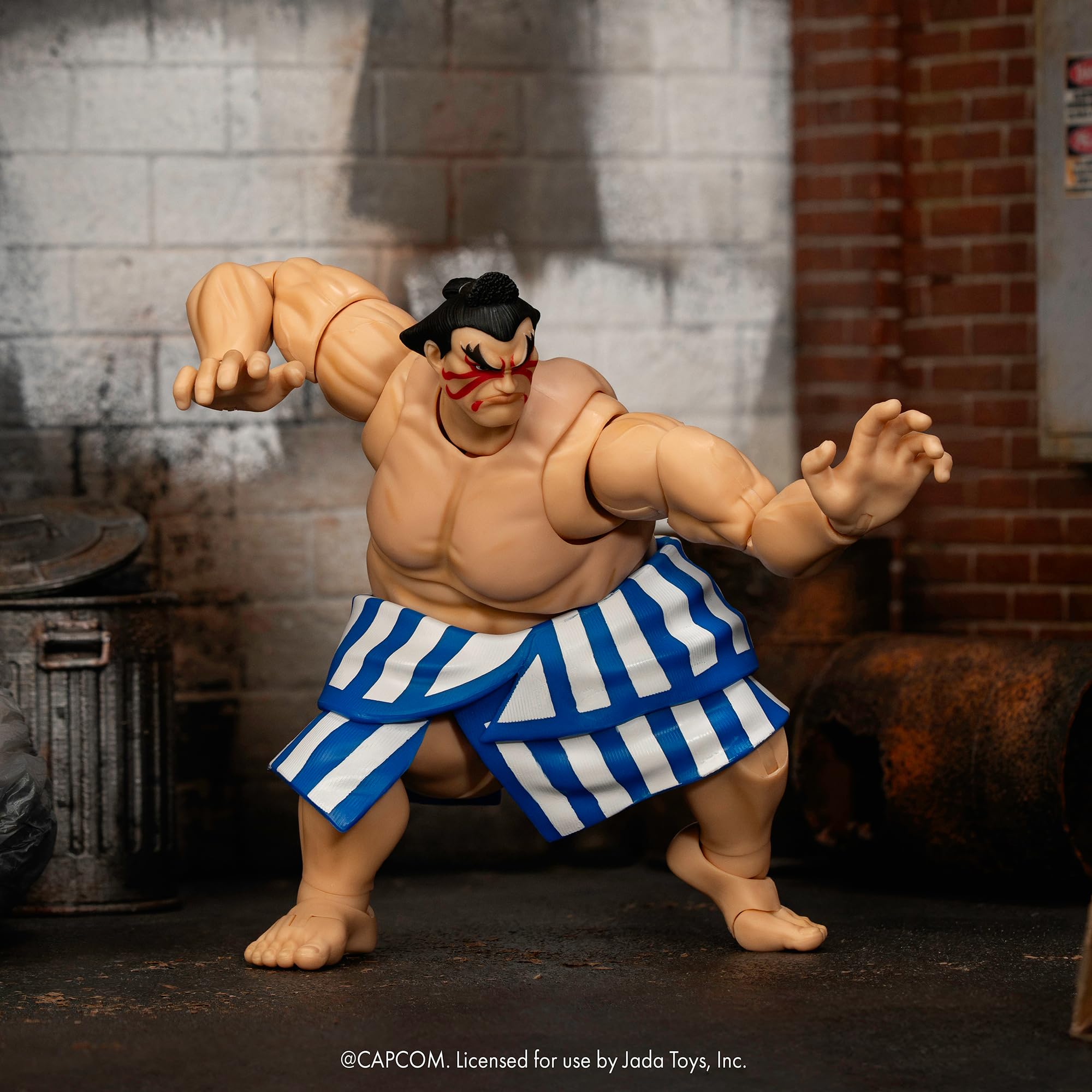 Jada Street Fighter II E. Honda Action Figure - 16 cm Tall, Fully Articulated, Collector Packaging
