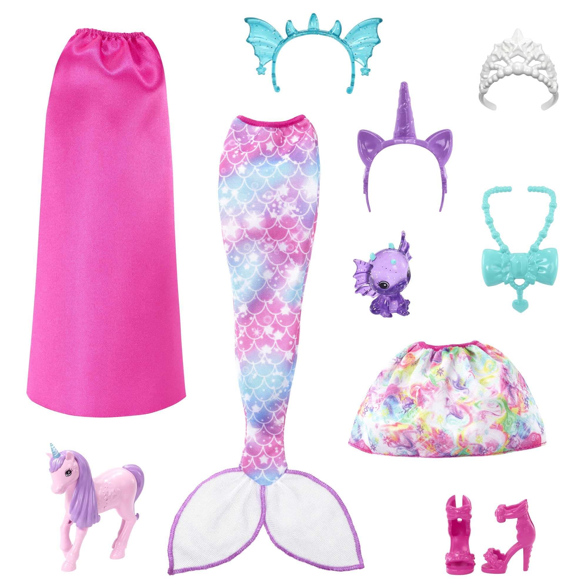 Barbie Dreamtopia Doll - Mermaid Fantasy Dress-Up Playset with Unicorn and Dragon Pets 8