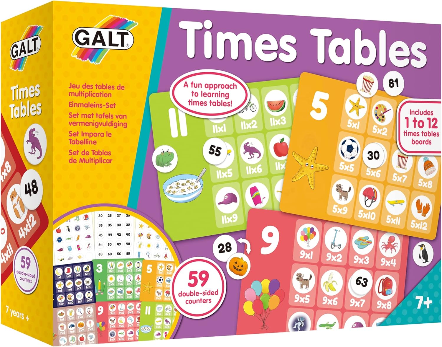 Galt Times Tables Game for Kids - Educational Board Game for Ages 7+