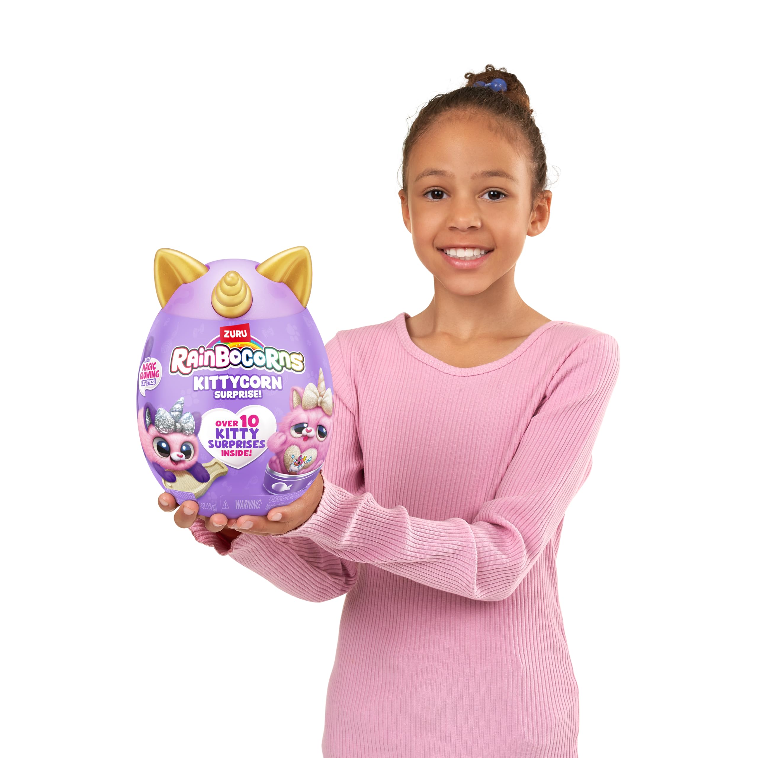 Rainbocorns Kittycorn Surprise Series 2 - Chai the Chinchilla Cat Interactive Plush with Lights, Sounds & 30+ Surprises 4