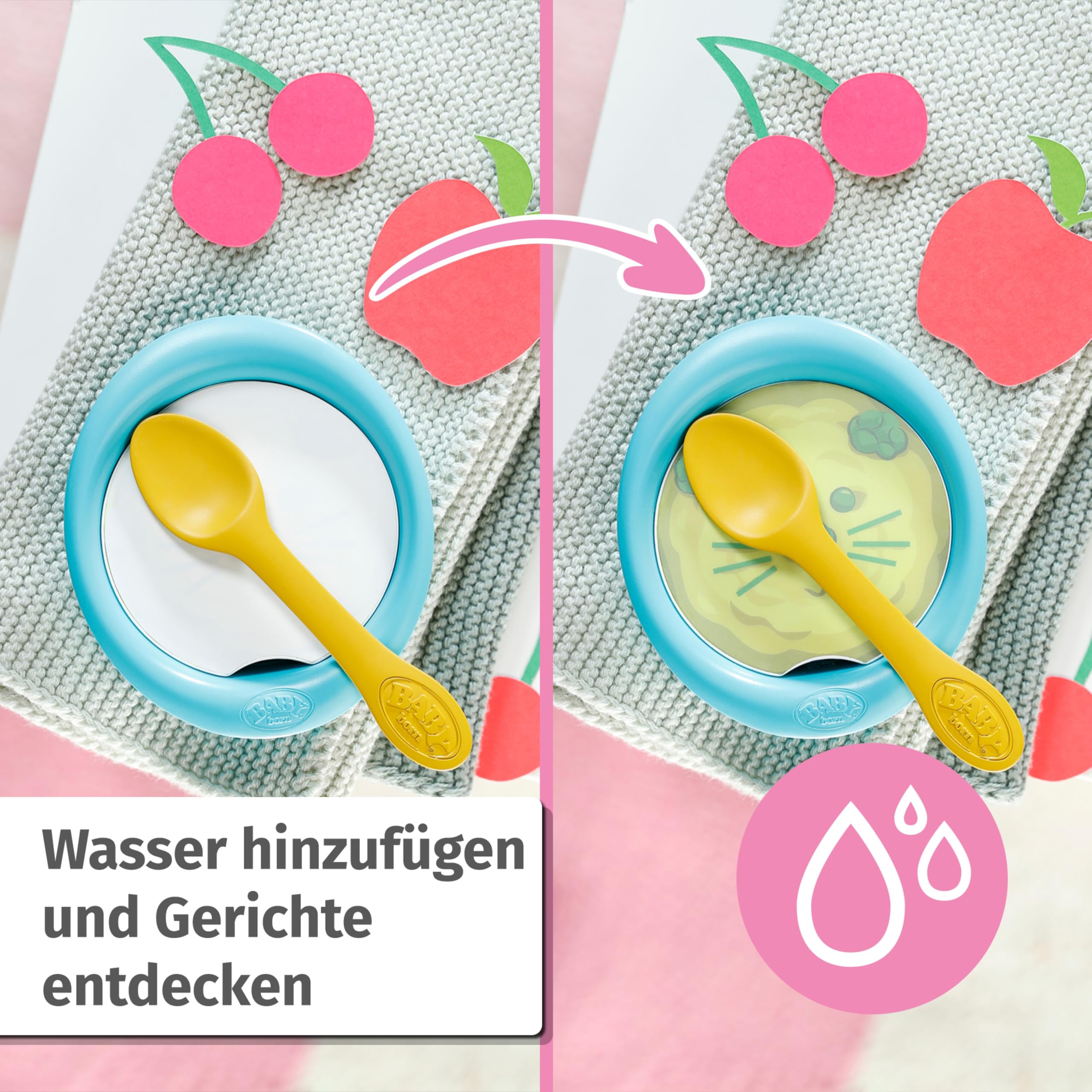 BABY born Feeding Set - 5 Water-Reveal Meals for Dolls 36-43cm 13