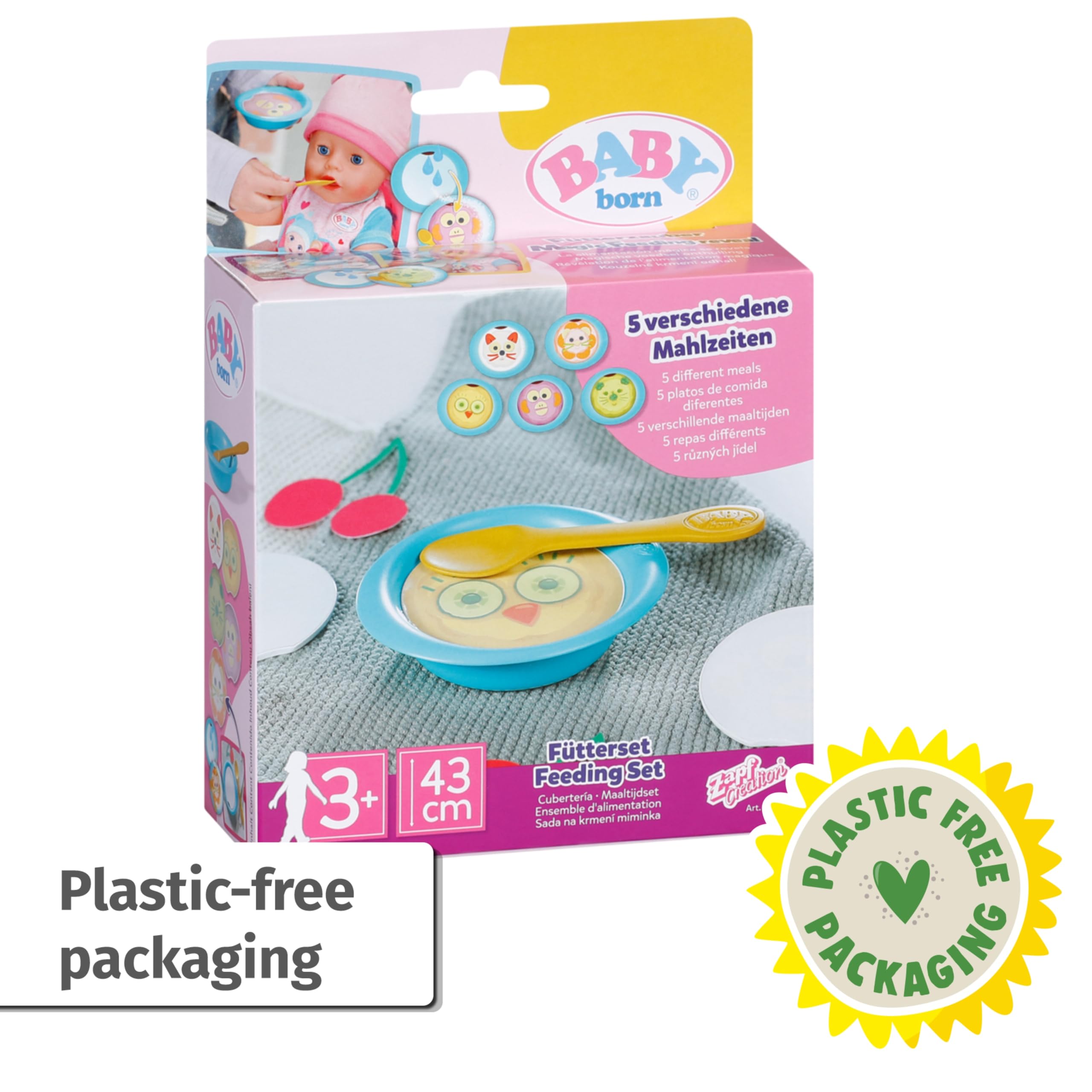 BABY born Feeding Set - 5 Water-Reveal Meals for Dolls 36-43cm 17