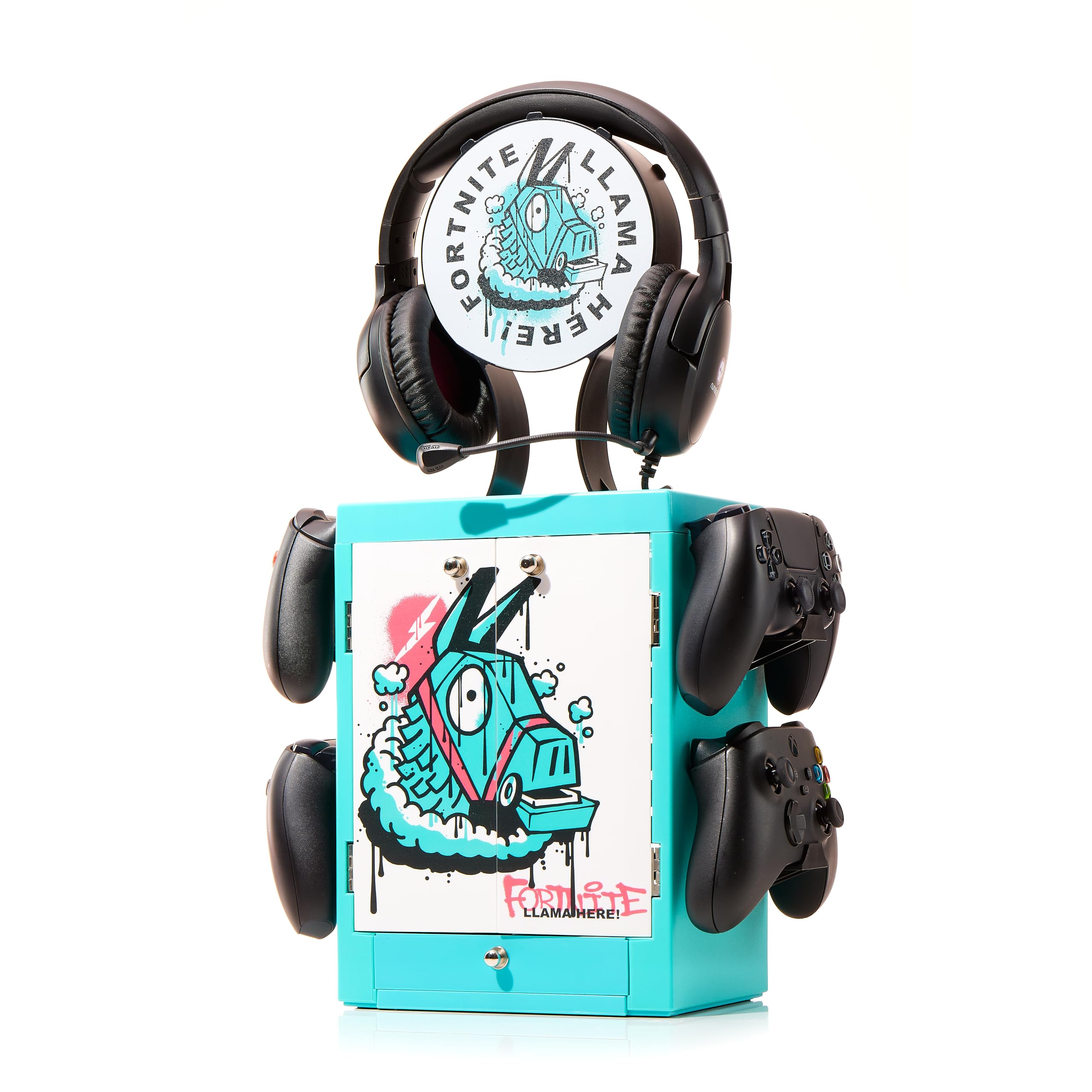 Fortnite Llama Gaming Locker - Universal Storage Stand for Games, Controllers & Headset by Numskull