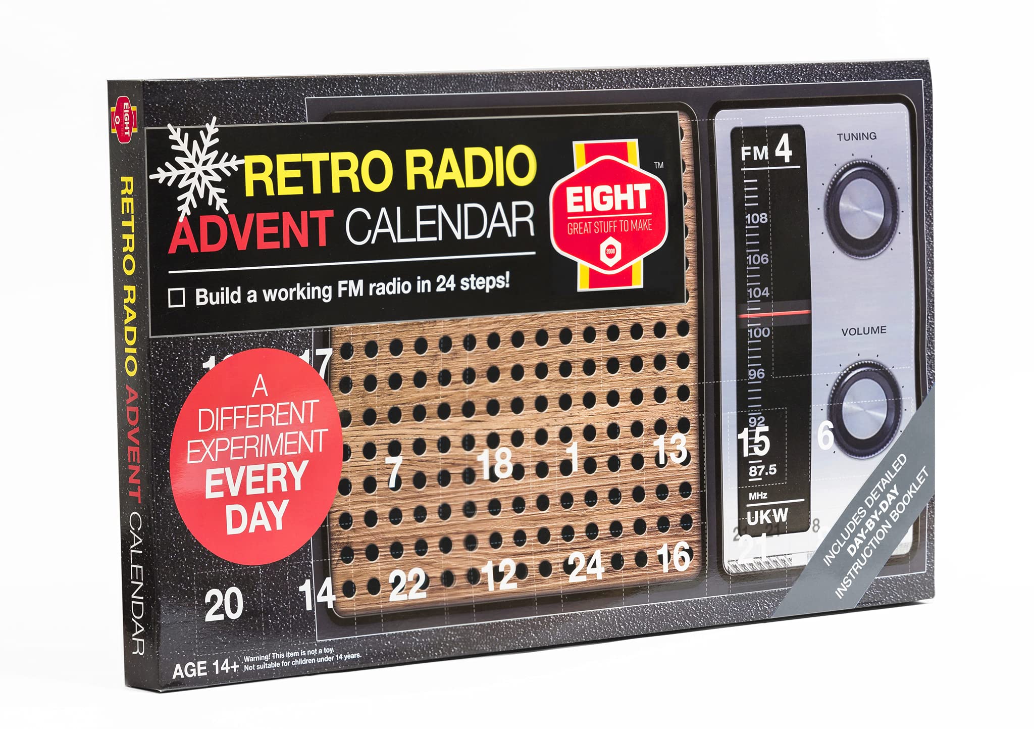 EIGHT Advent Calendar Kit - Build Your Own Retro Radio - 12 Years and Up