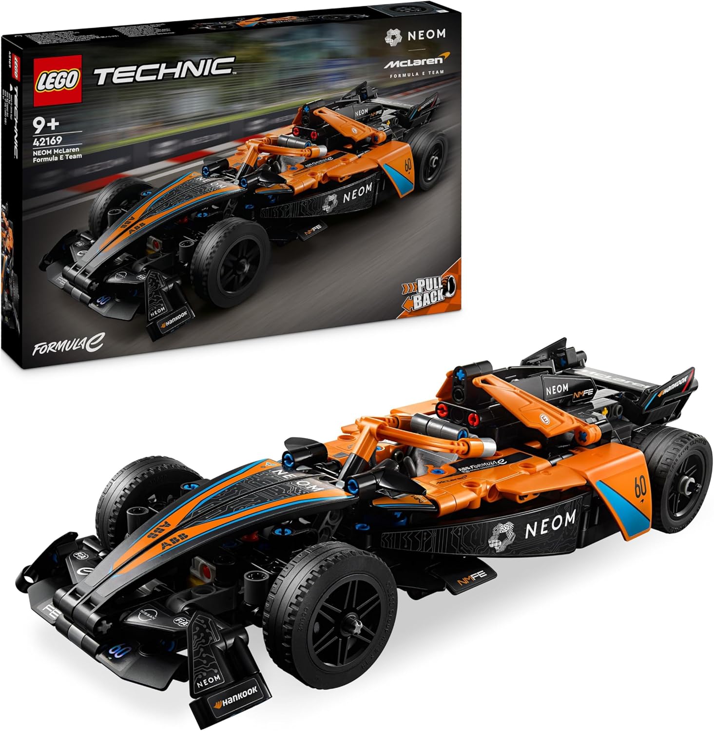 LEGO Technic NEOM McLaren Formula E Race Car Building Set - 463-Piece Pull-Back Action Toy for Ages 9+
