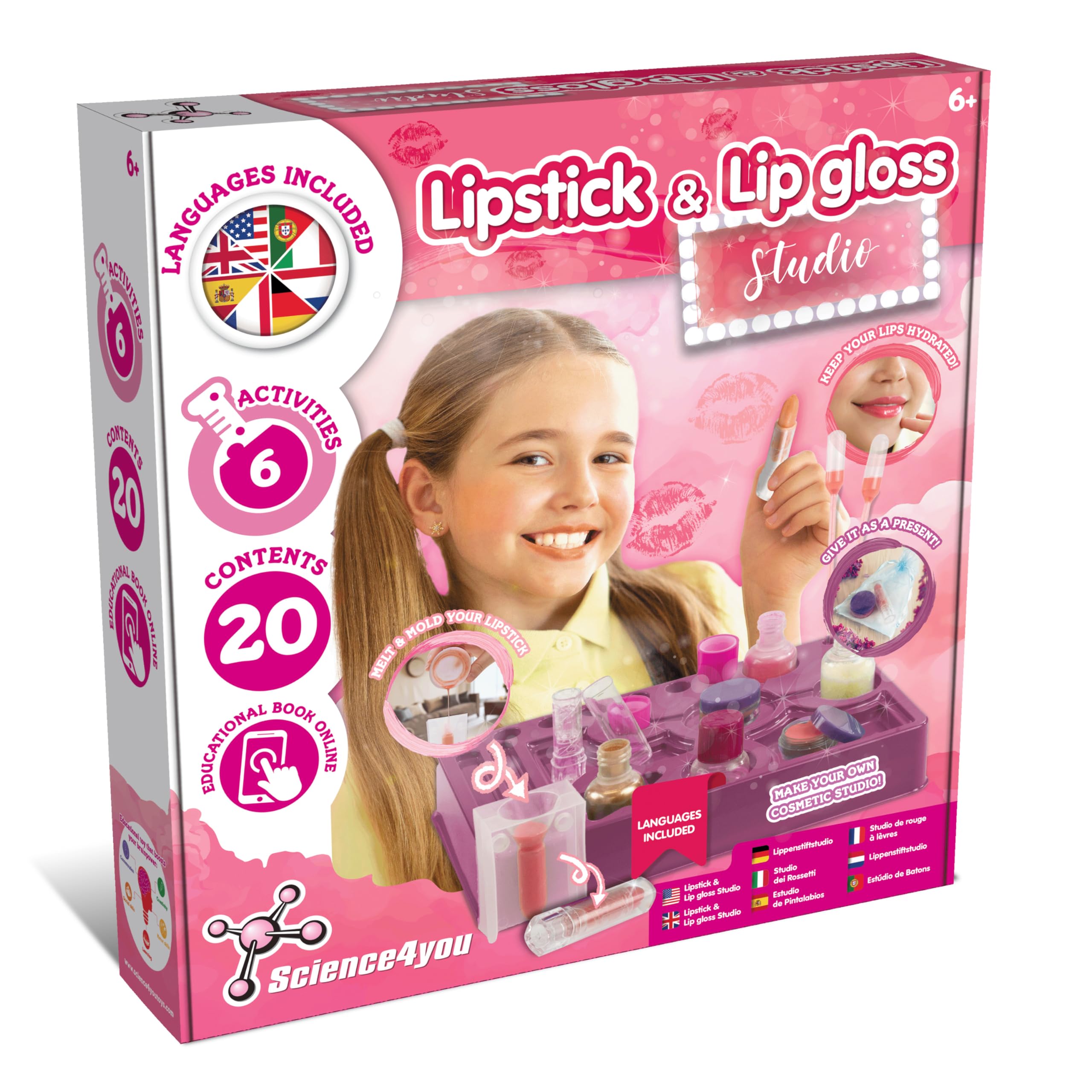 Science4you Lipstick & Lip Gloss Making Kit – DIY Beauty Science Craft Set for Kids