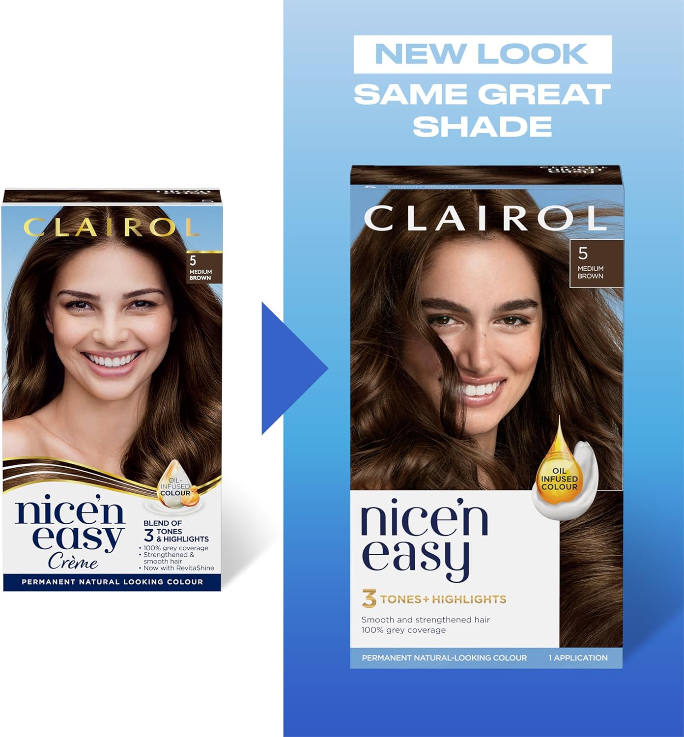 Clairol Nice'n Easy Crème Permanent Hair Dye - 5G Medium Golden Brown 5