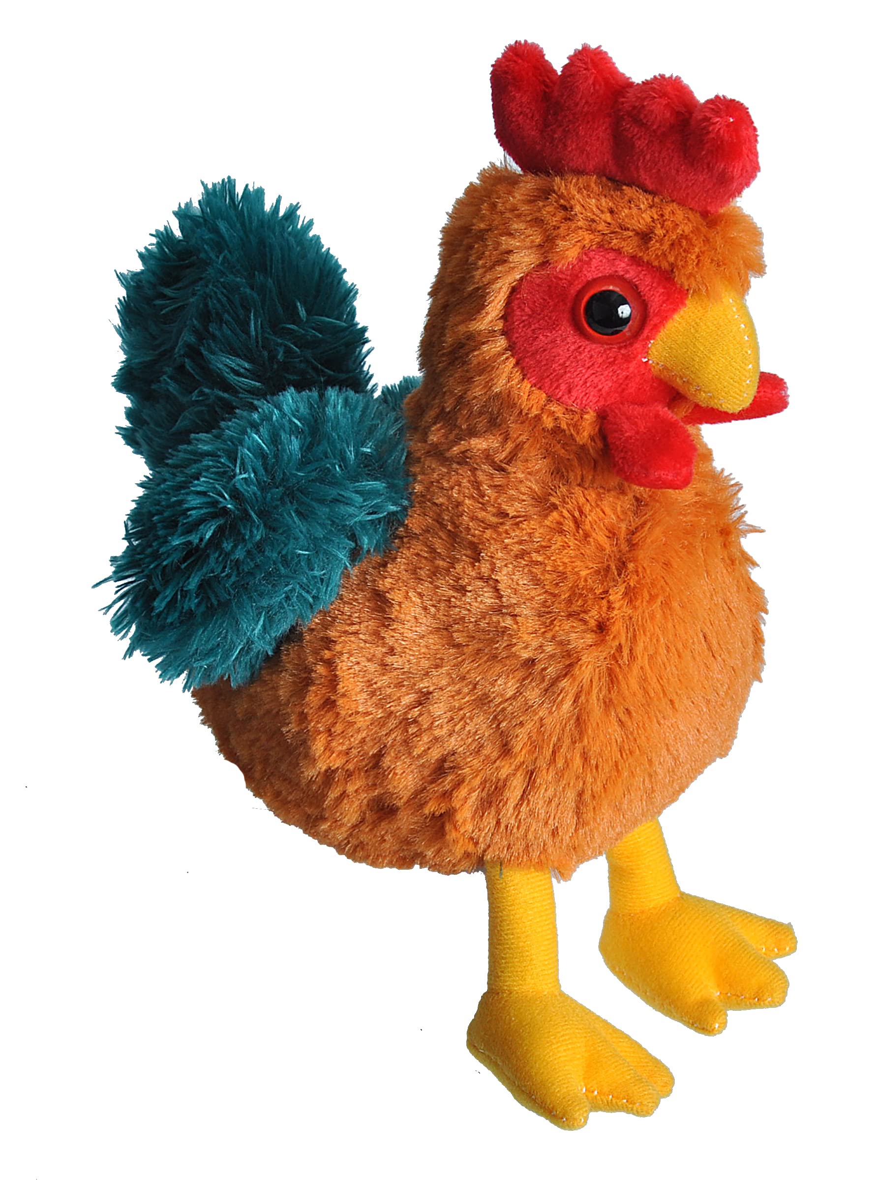 WILD REPUBLIC Rooster Stuffed Animal - Huggable Plush Toy, Surface Washable, 7 Inches