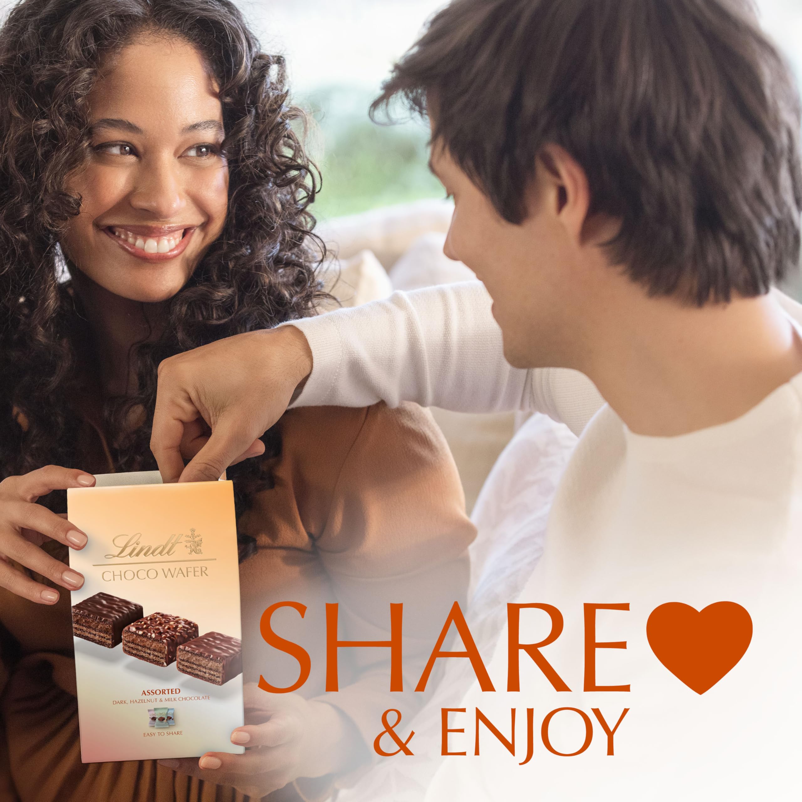 Lindt Choco Wafers Verschiedene Geschmacksrichtungen - Waffeln mit Milch-, Zartbitter- und Haselnussschokoladenüberzug 135 g 6