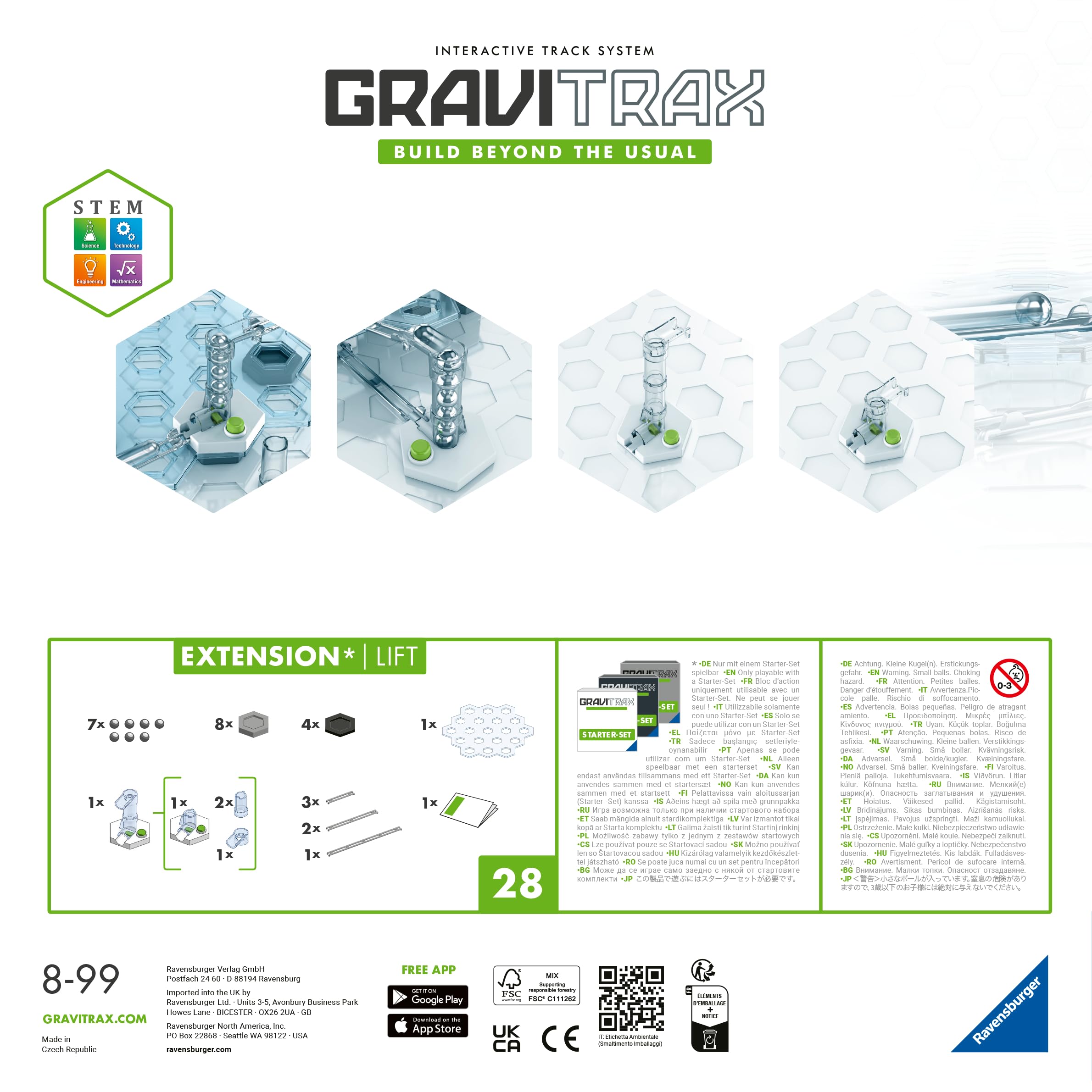 Ravensburger GraviTrax Lift Expansion Pack Add On Accessory for Marble Run | Ages 8+ | Model 22419 4