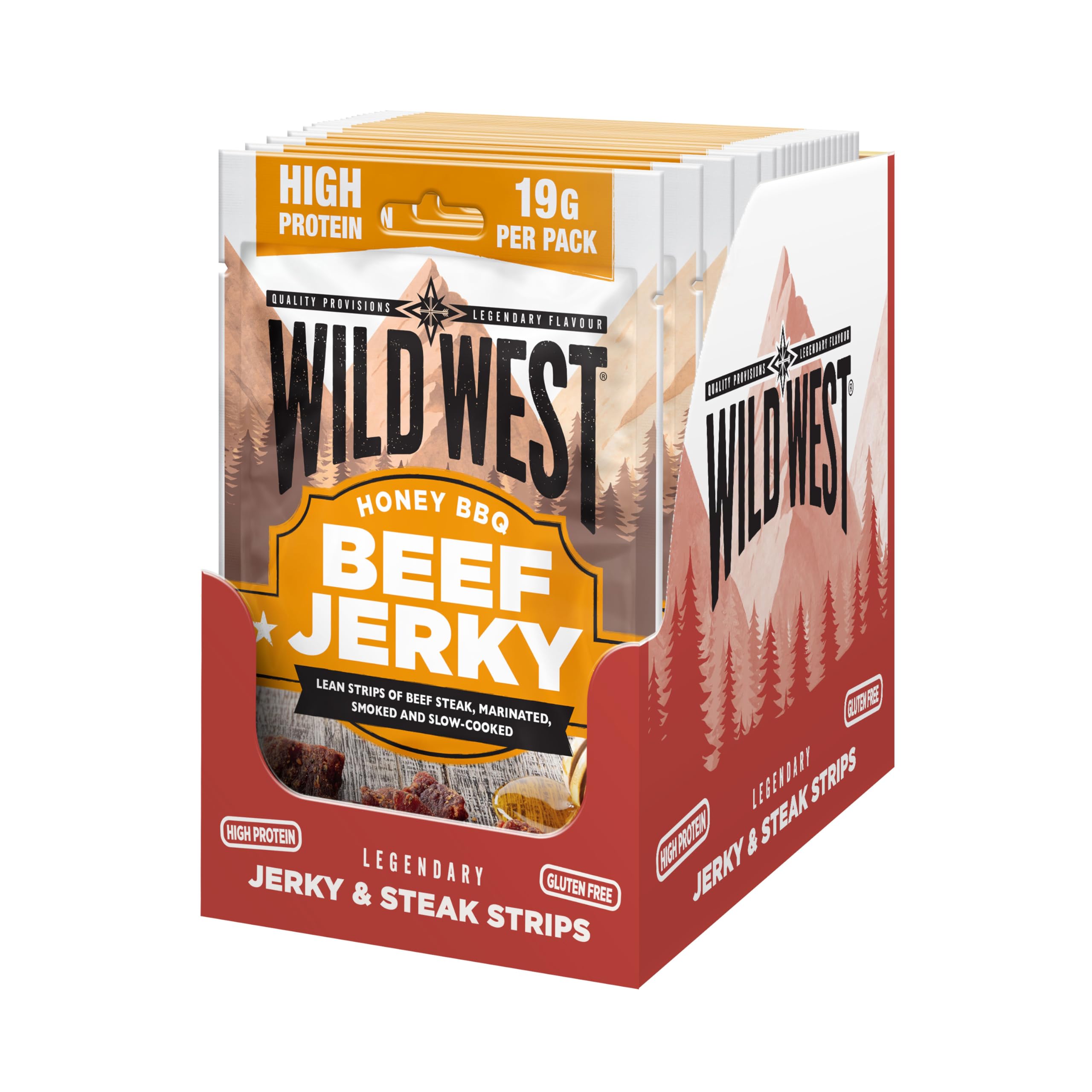 Wild West Honey BBQ Beef Jerky 12 x 60g