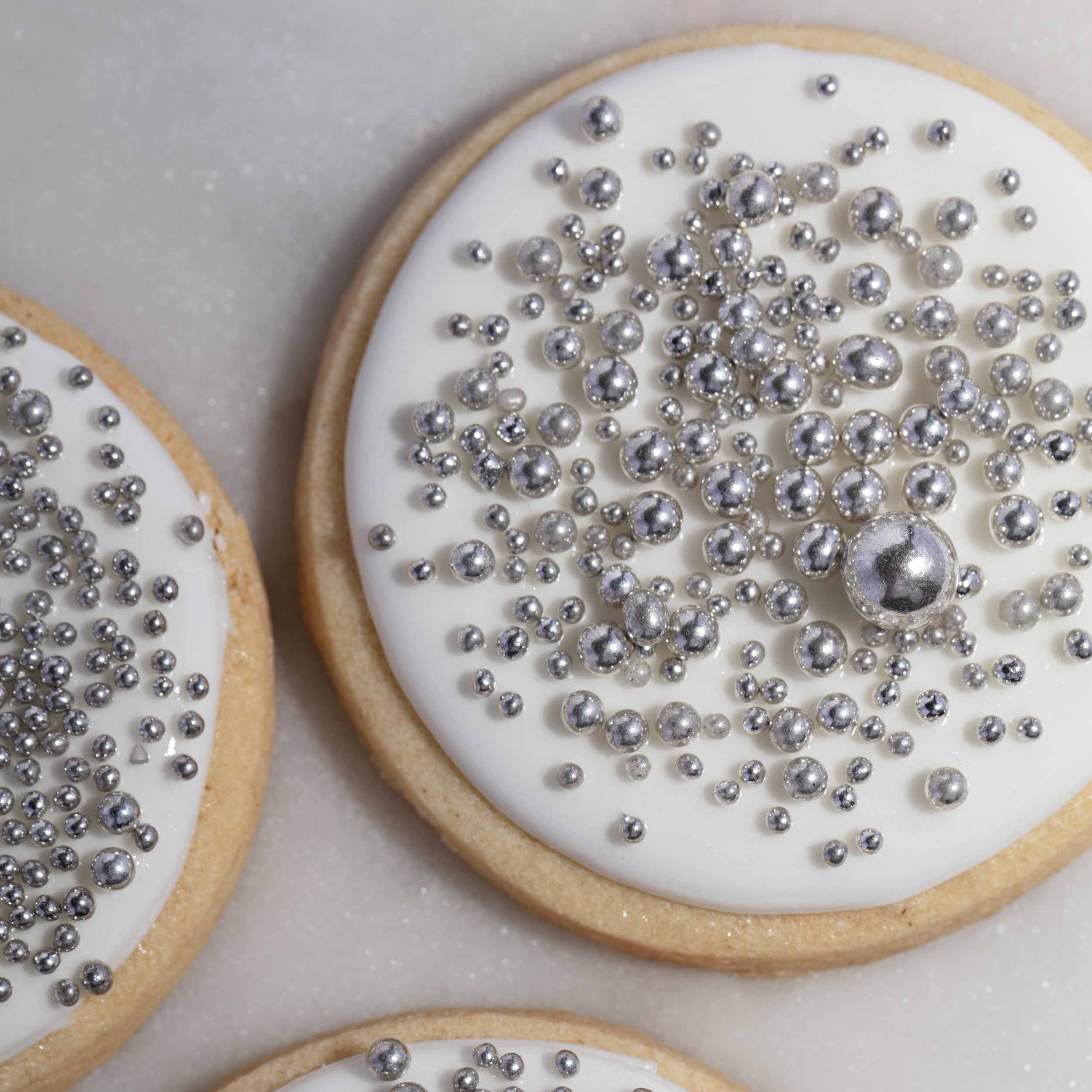 PME Silver Sugar Pearls - Edible Cake Decorations (25g, 4mm) 4