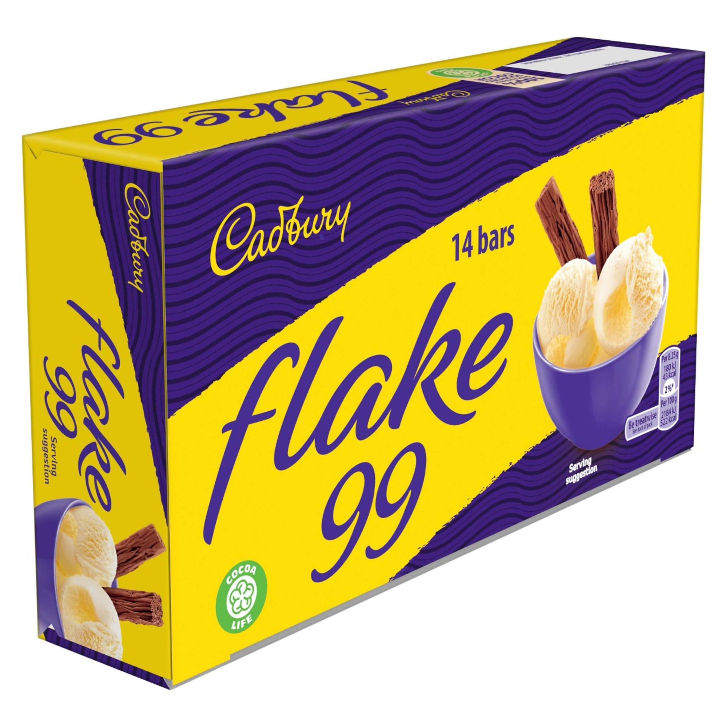 Cadbury Flake 99 Schokoriegel – 14er-Packung einzeln verpackte, flockige Milchschokoladen-Leckereien 4
