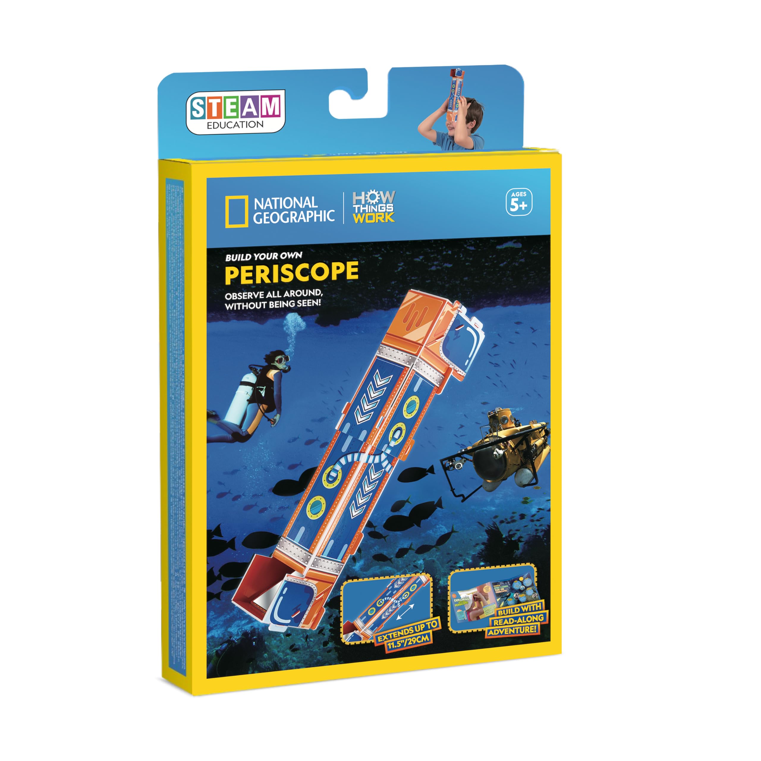 University Games National Geographic How Things Work: Periscope Building & Learning Kit - Ages 5+