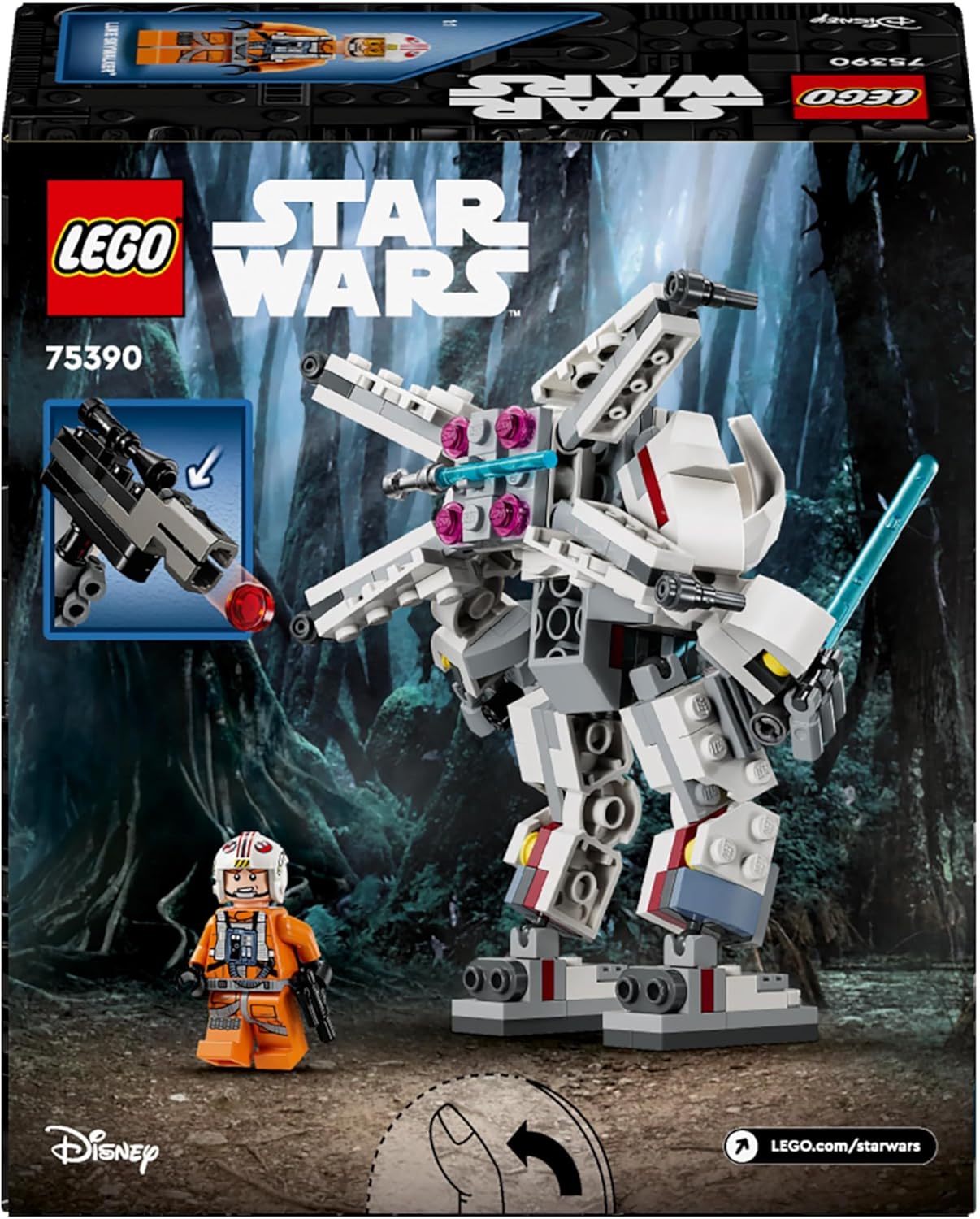 LEGO Star Wars Luke Skywalker X-Wing Mech Building Set - Posable Action Figure with Lightsaber for Kids 6+ 5