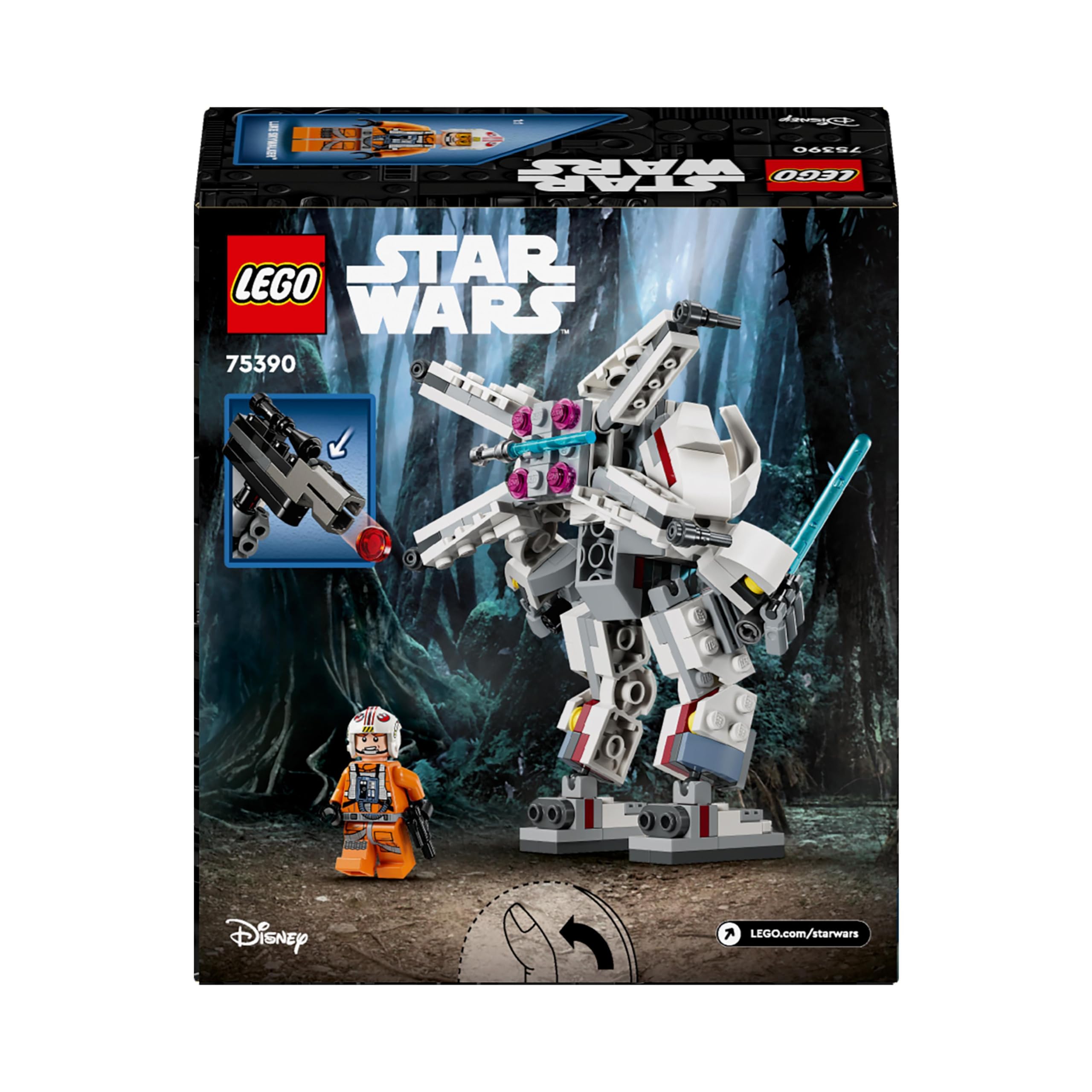 LEGO Star Wars Luke Skywalker X-Wing Mech Building Set - Posable Action Figure with Lightsaber for Kids 6+ 11