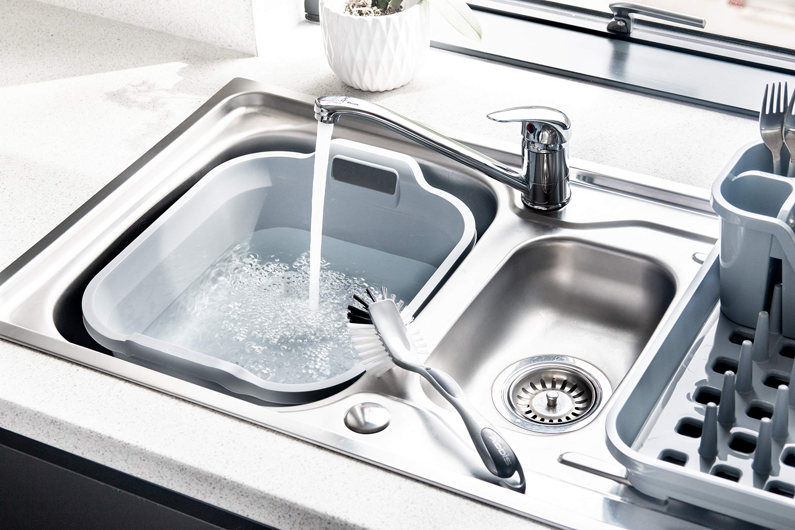 Addis - Eco Washing Up Bowl with Twin Handles 9.5L, Light Grey 6