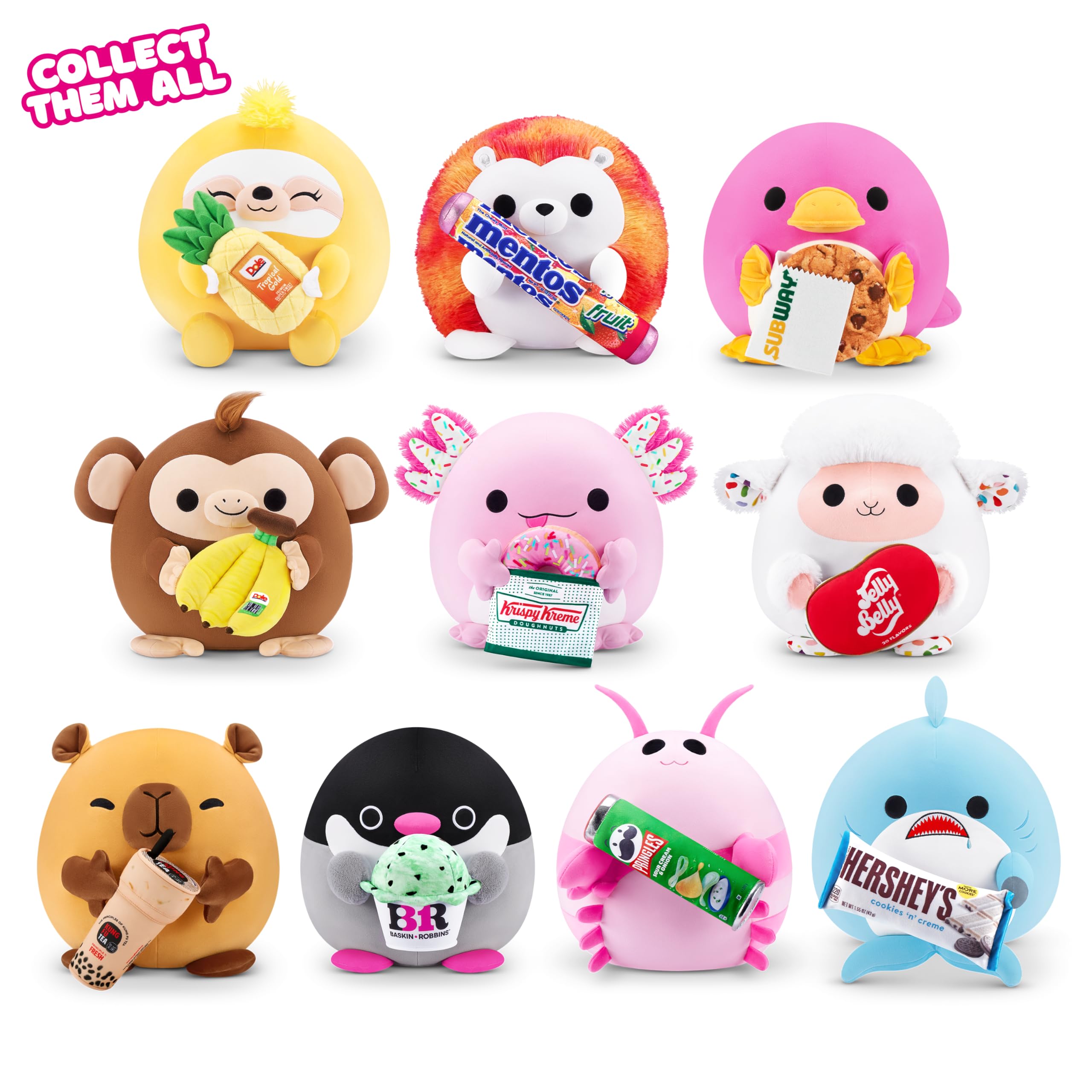 Snackles Series 2 - Pink Shrimp Plush Toy with Sour Cream & Onion Pringles 5