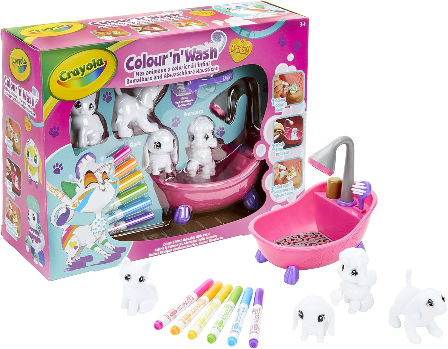 Crayola Washimals Little Animals to Colour - Reusable 3D Coloring Playset for Ages 3+ 7