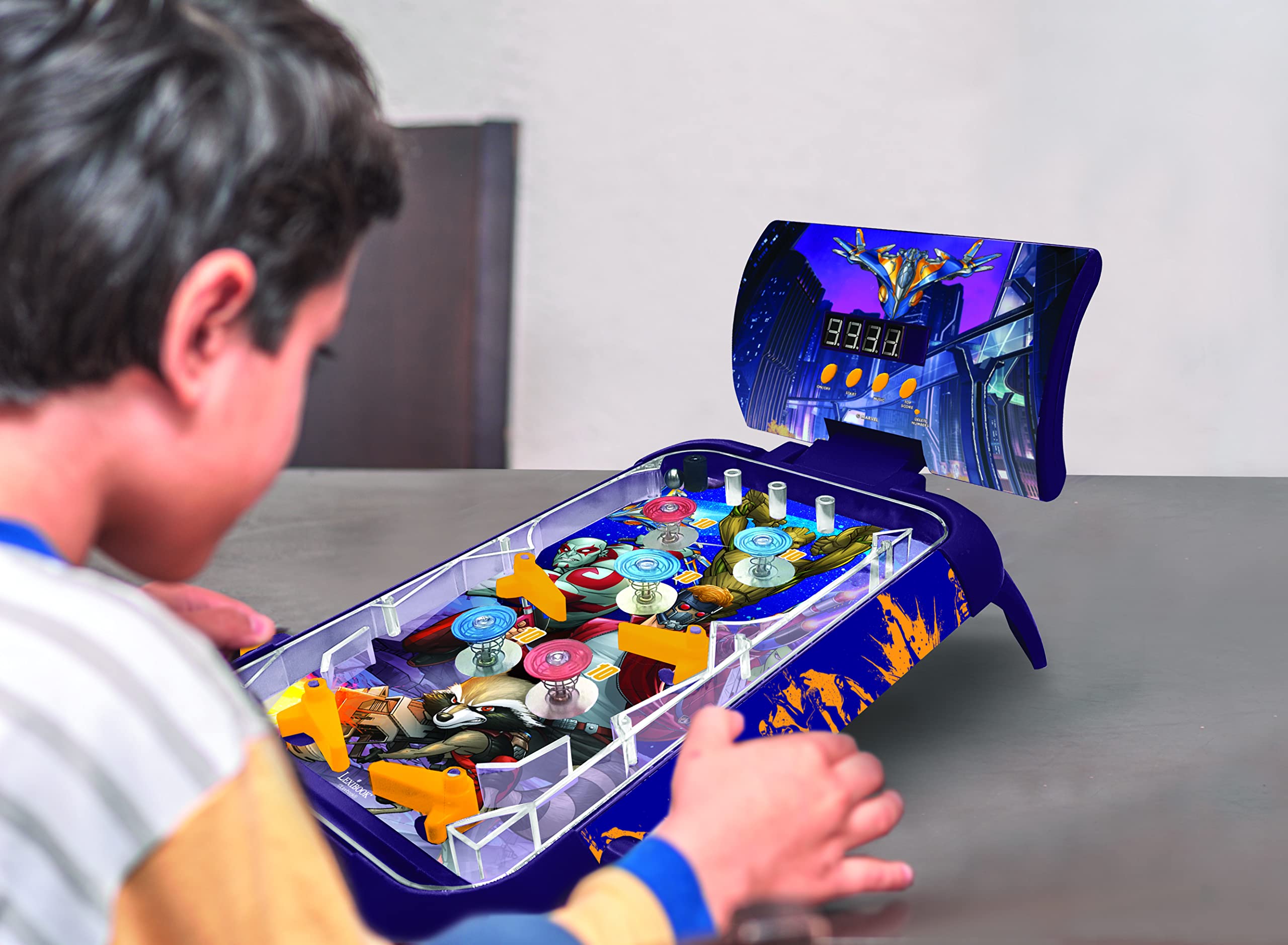 Lexibook JG610GG Marvel Guardians of the Galaxy Electronic Pinball Game - 4 Flippers, LCD Score, Light & Sound Effects 9