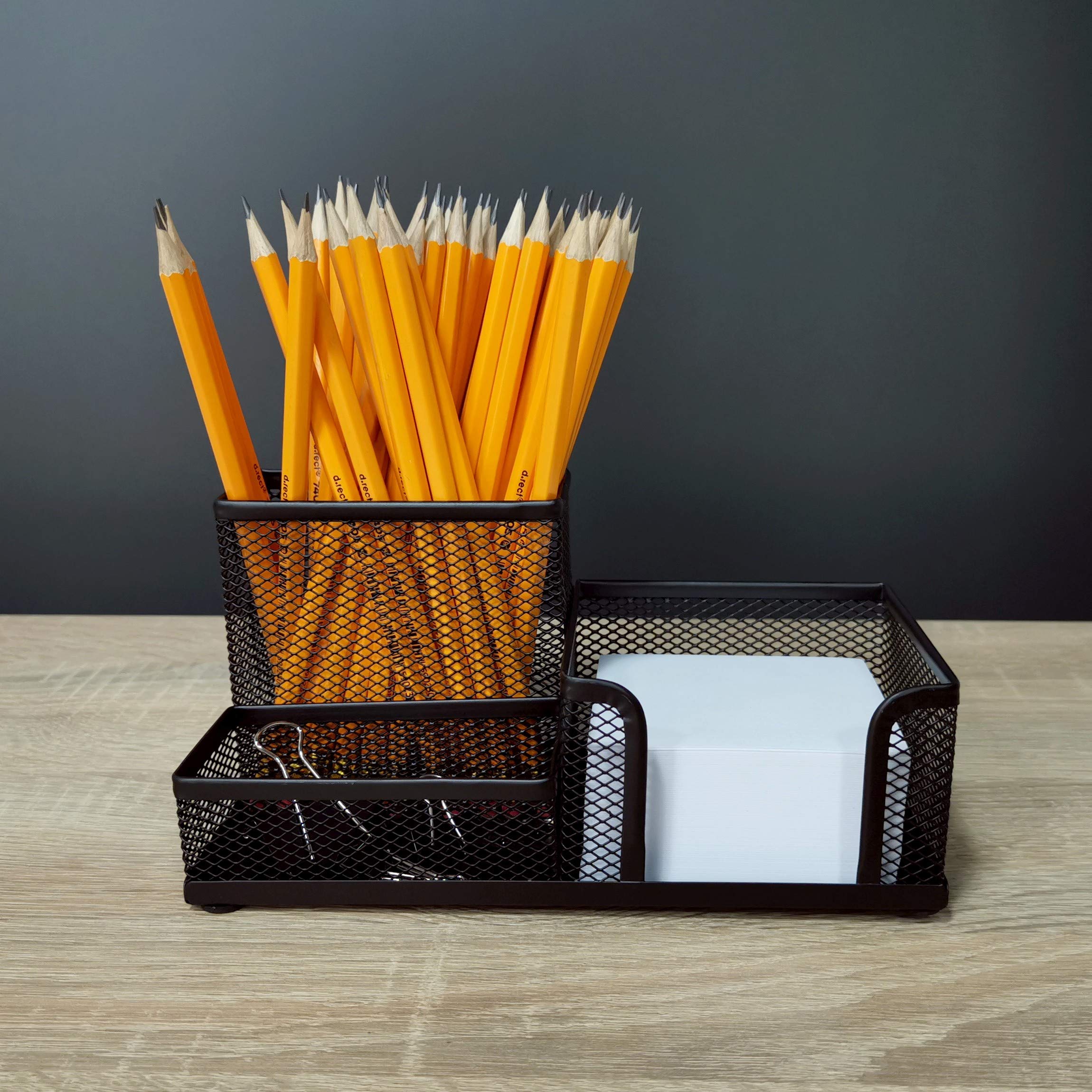Leviatan Metal Desk Organizer - 3 Compartments | Black | Tabletop Mount 6
