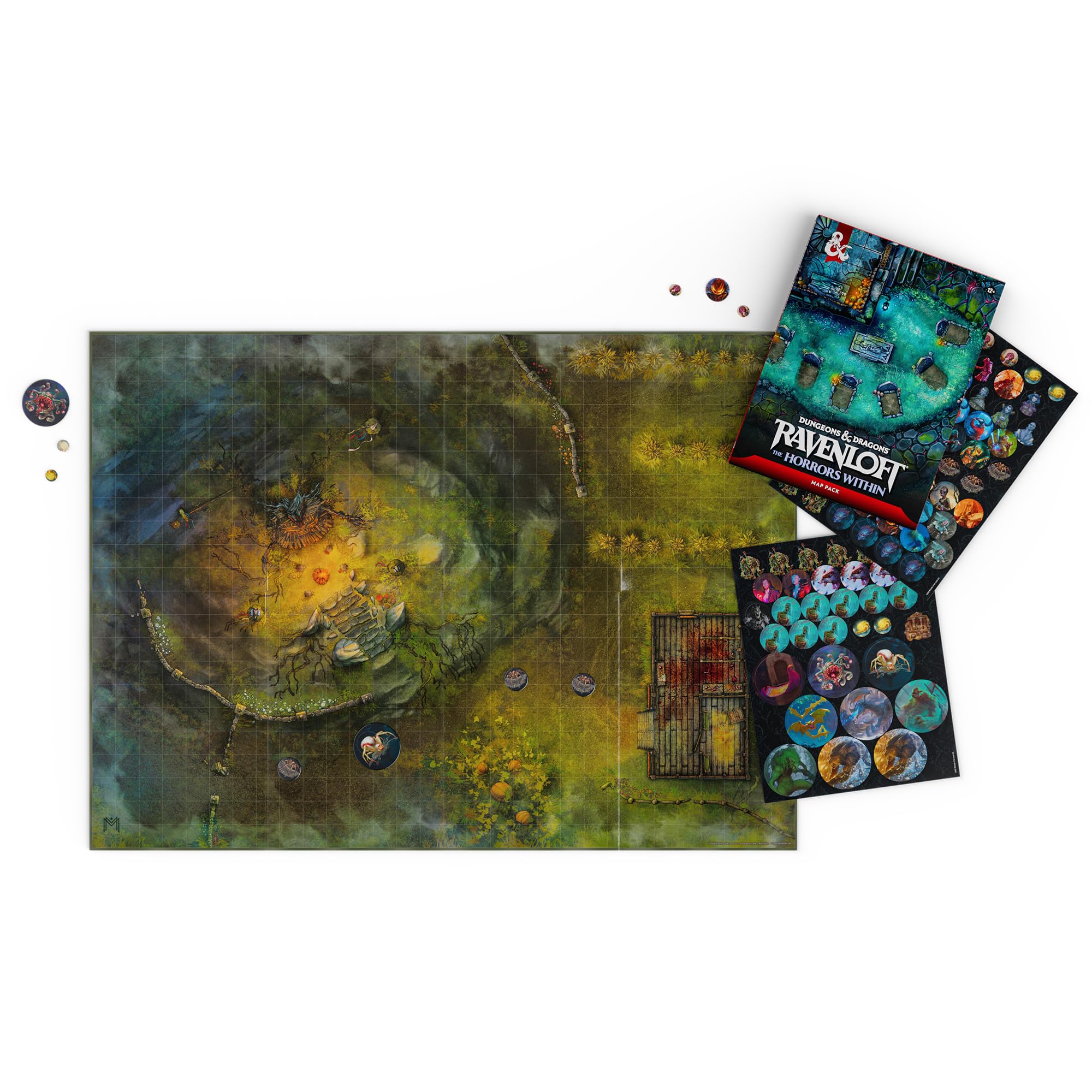 Dungeons & Dragons Ravenloft: The Horrors Within Map Pack | 5 Double-Sided Maps, 30+ Tokens 3