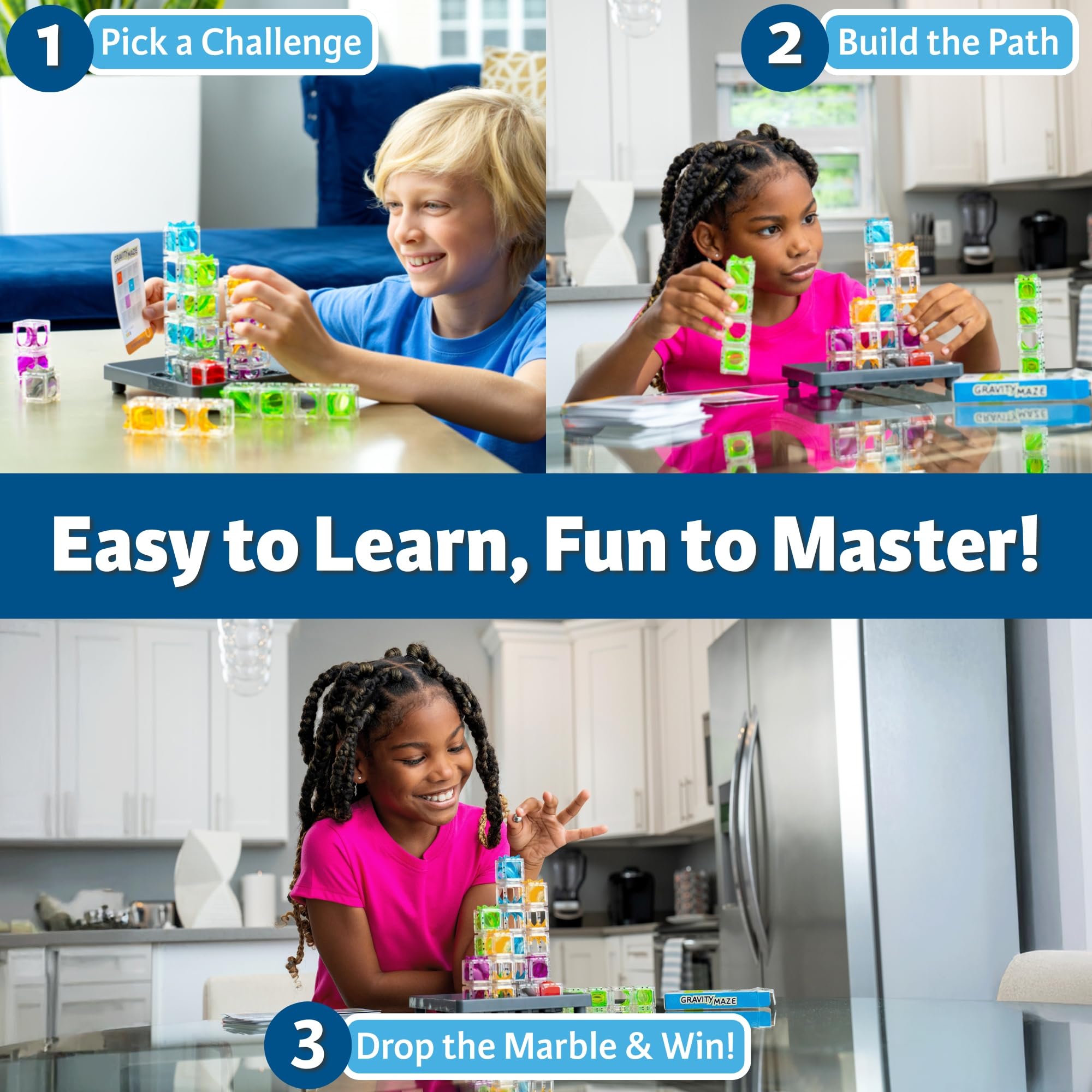 ThinkFun Gravity Maze – Logikspiel mit fallenden Murmeln und MINT-Spielzeug für Kinder ab 8 Jahren 8