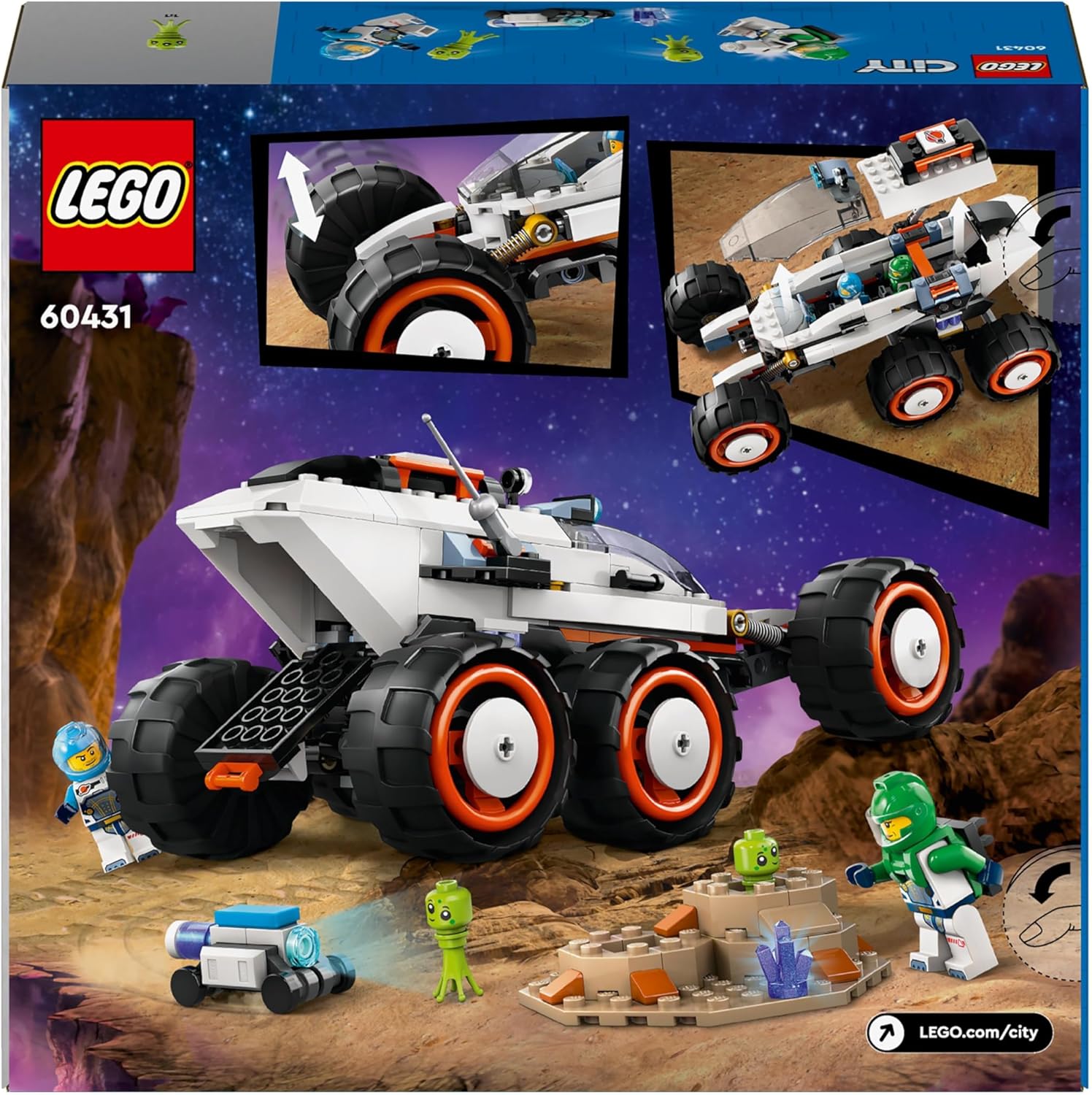 LEGO City Space Explorer Rover and Alien Life Building Set - 311-Piece Playset for Ages 6+ 4
