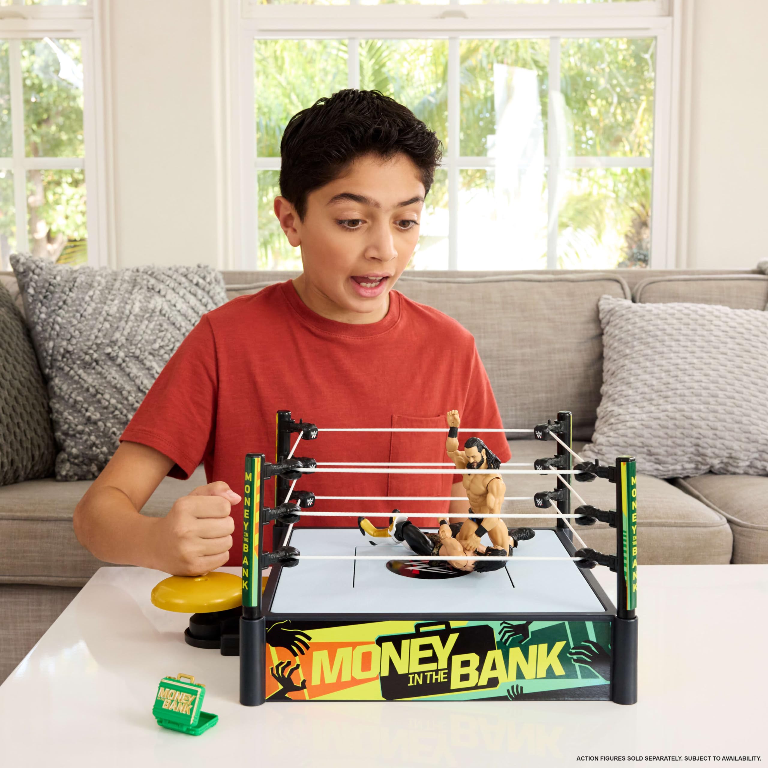 WWE Money In The Bank Cash-In Ring Playset - 2 Play Modes, 40+ Sounds, Ages 6+ 4