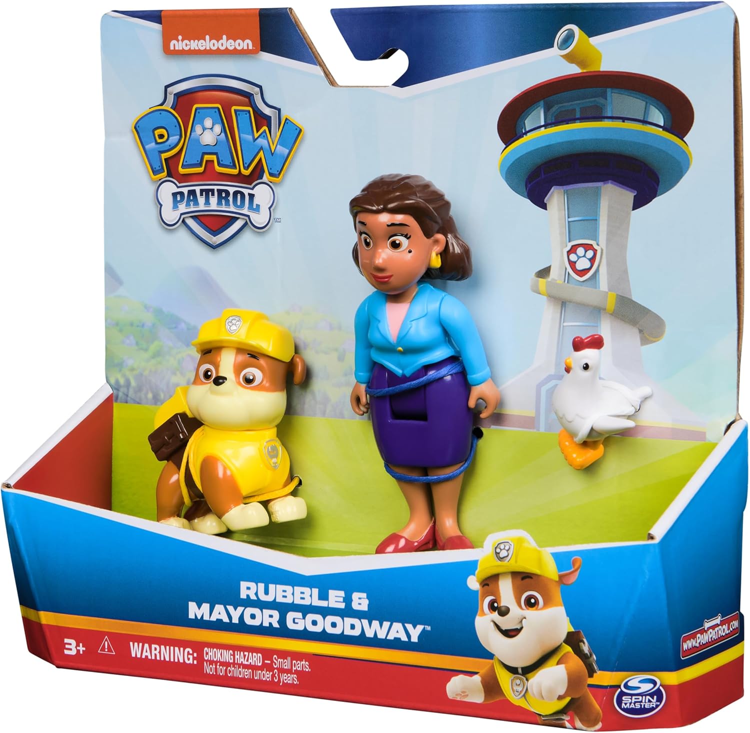 PAW Patrol Rubble, Mayor Goodway and Chickaletta Figures - Action Playset for Kids 3-9 Years 5