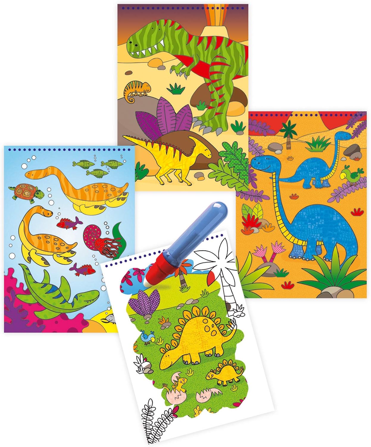 Galt Water Magic - Dinosaurs Reusable Colouring Book for Kids Ages 3+ 4