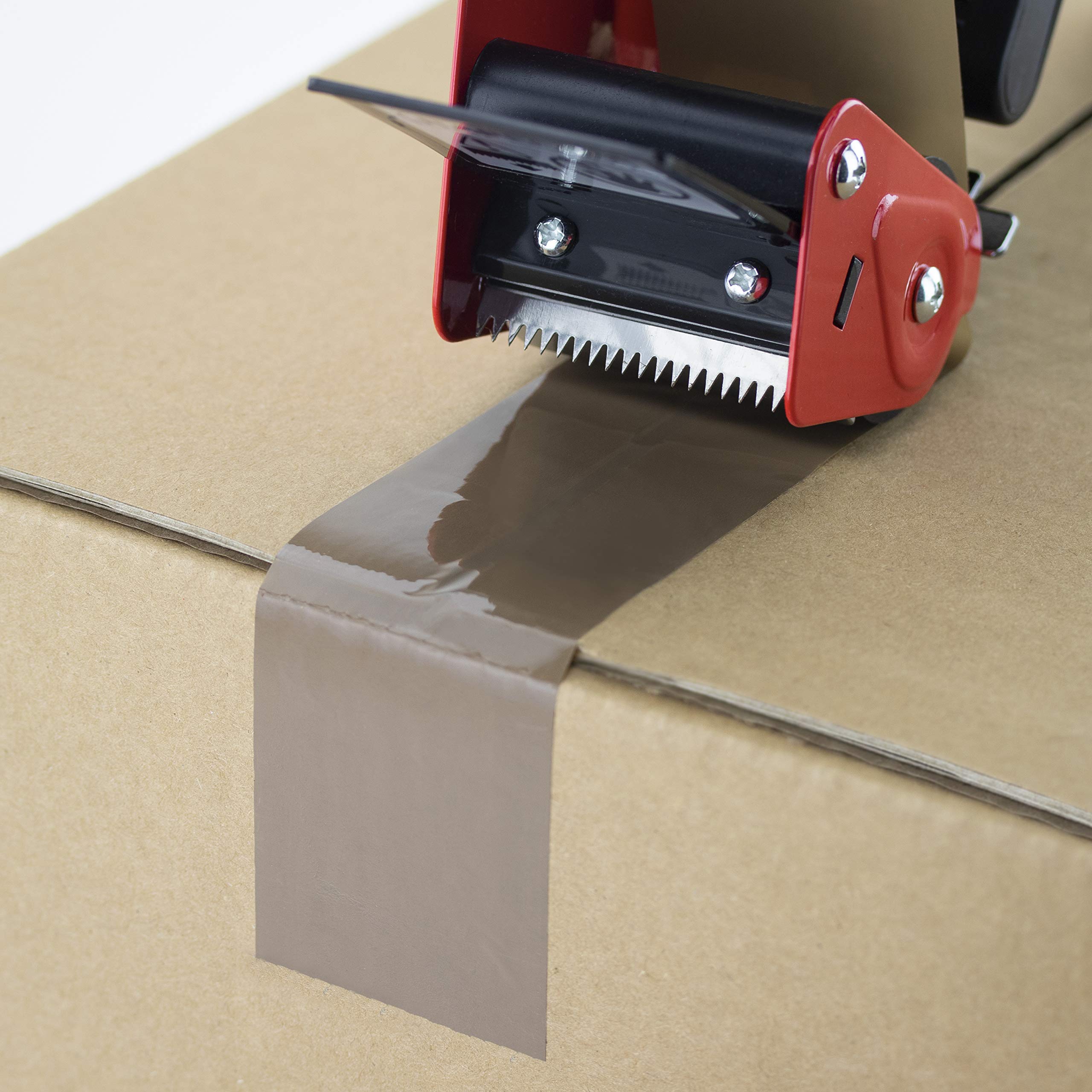 RAPESCO 1581 Germ-Savvy Antibacterial Packaging Tape Dispenser with 5 Brown Tapes | Pistol Grip 5