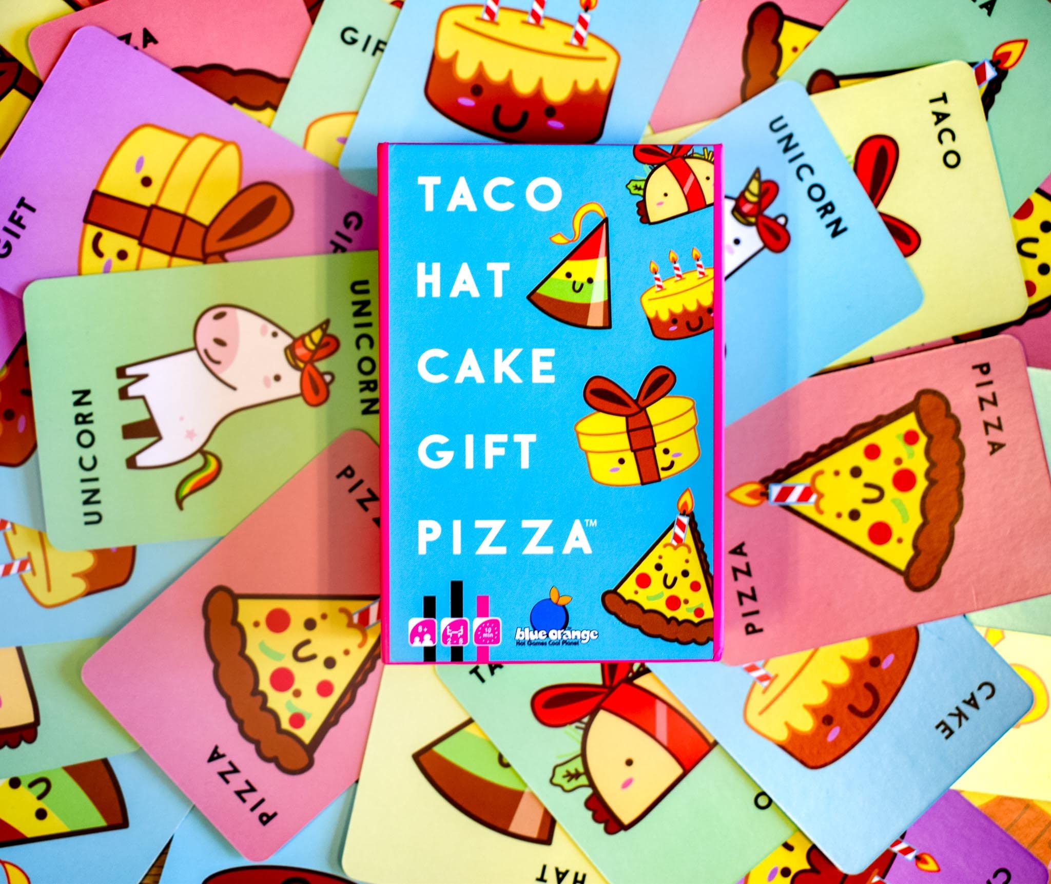 Blue Orange Taco Hat Cake Gift Pizza Card Game for 2-8 Players 3