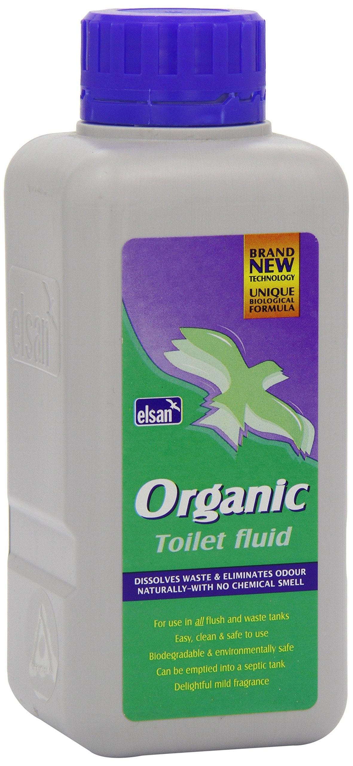 Elsan Organic Toilet Fluid - Dissolves Waste & Removes Odours | 400 ml Liquid